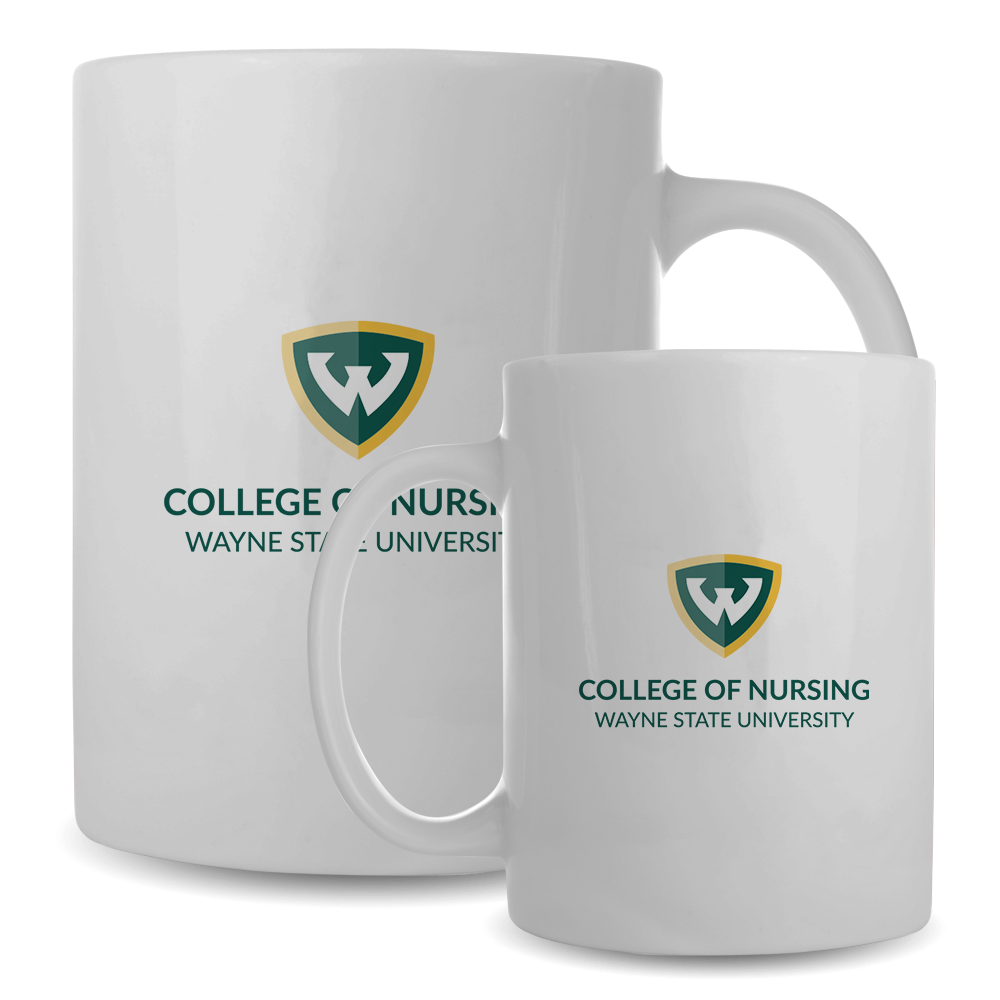 College of Nursing- WSU Shield Full Color White Mug 15oz