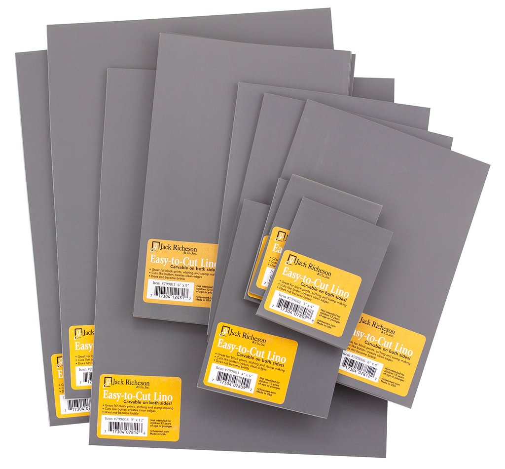 Unmounted Linoleum, 6"x6"