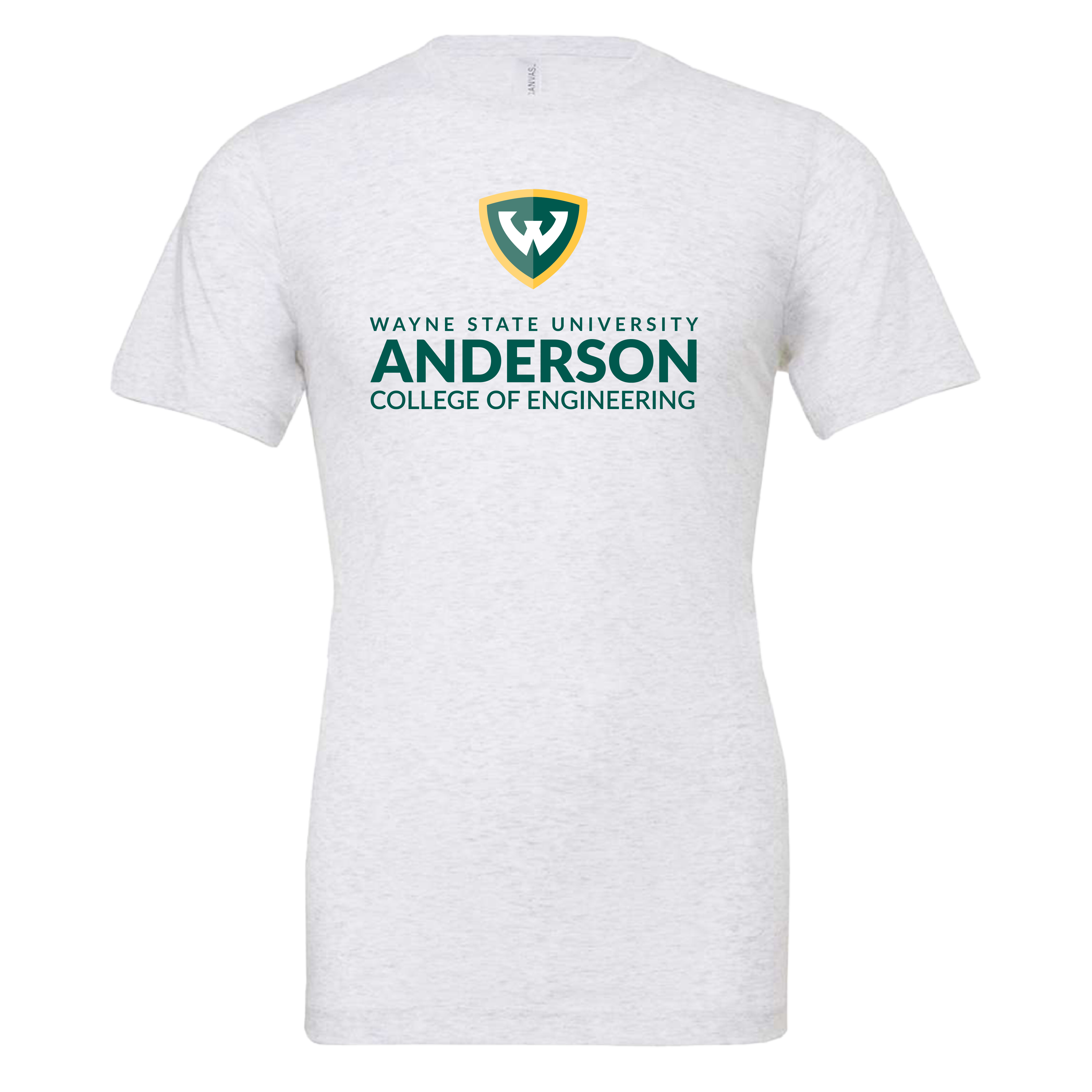 Anderson College of Engineering- WSU Shield Bella + Canvas Ash Grey Jersey Cotton TShirt