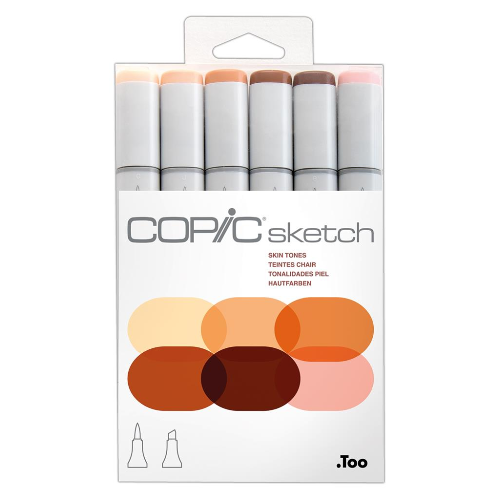 Copic Sketch 6-Piece Set, Skin Tones