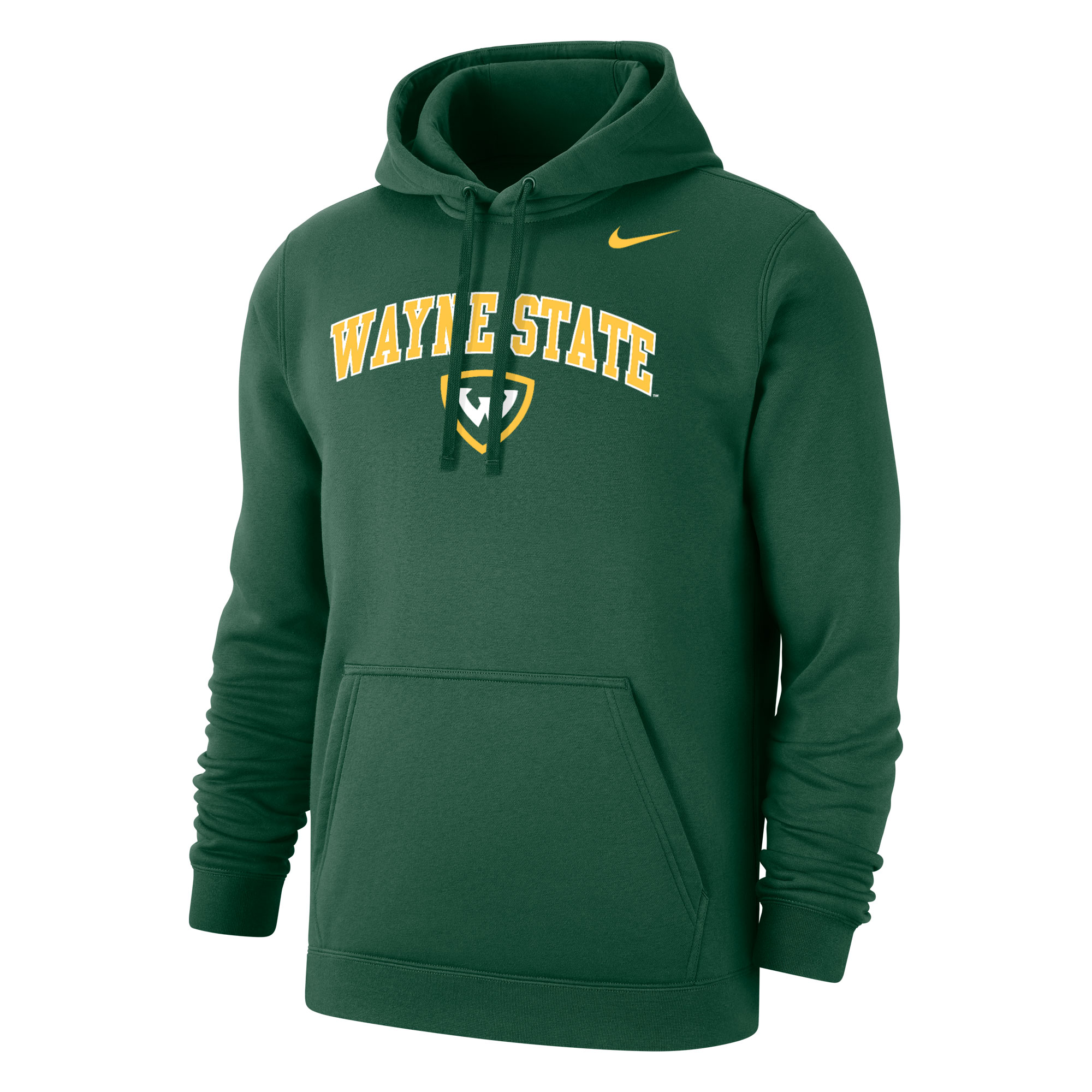 Wayne State Shield Nike Club Fleece Hooded Sweatshirt