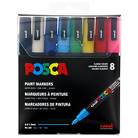 Posca Paint Marker Set, PC-3M Fine, 8-Color
