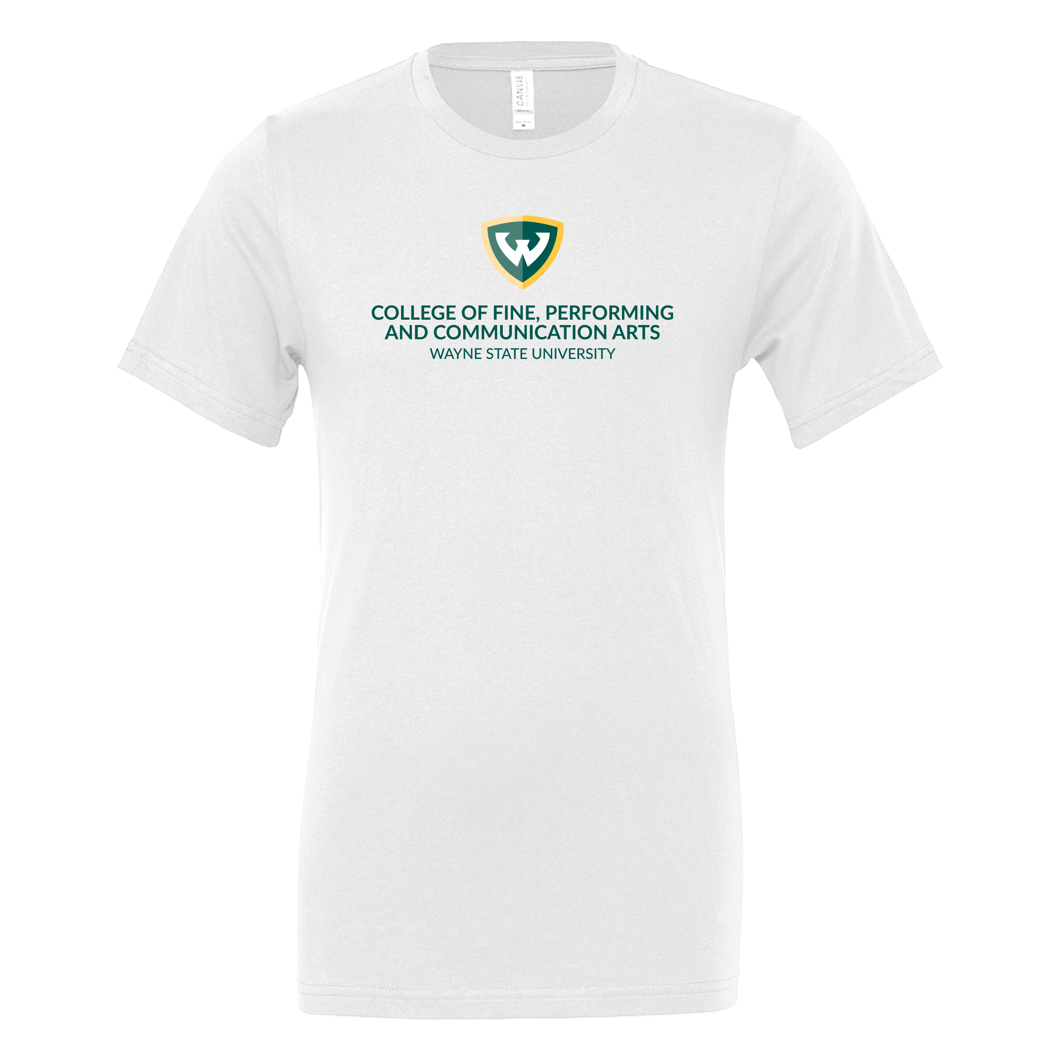 College Of Fine, Performing And Communication Arts- Bella + Canvas White Jersey Cotton TShirt