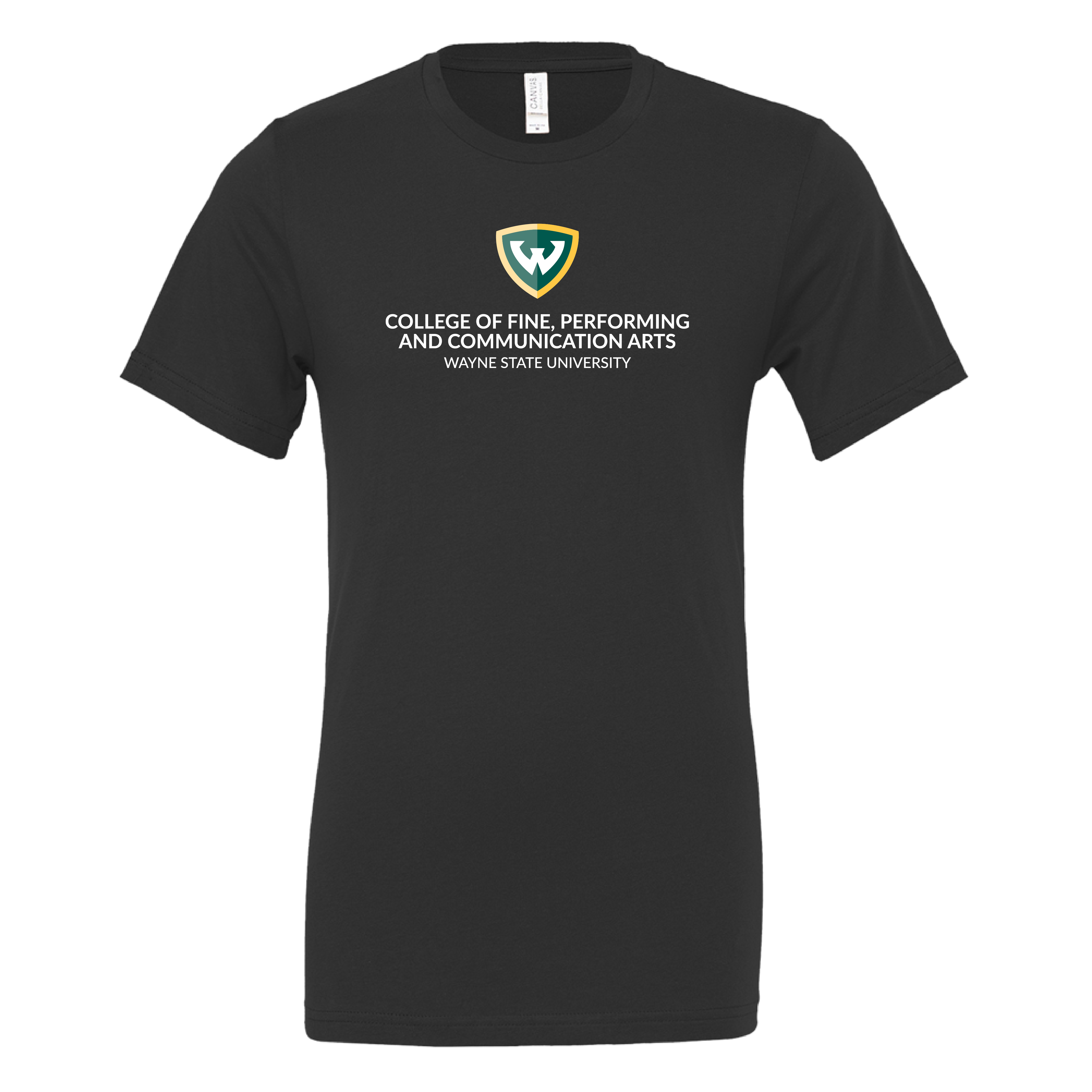 College Of Fine, Performing And Communication Arts- Bella + Canvas Black Jersey Cotton TShirt