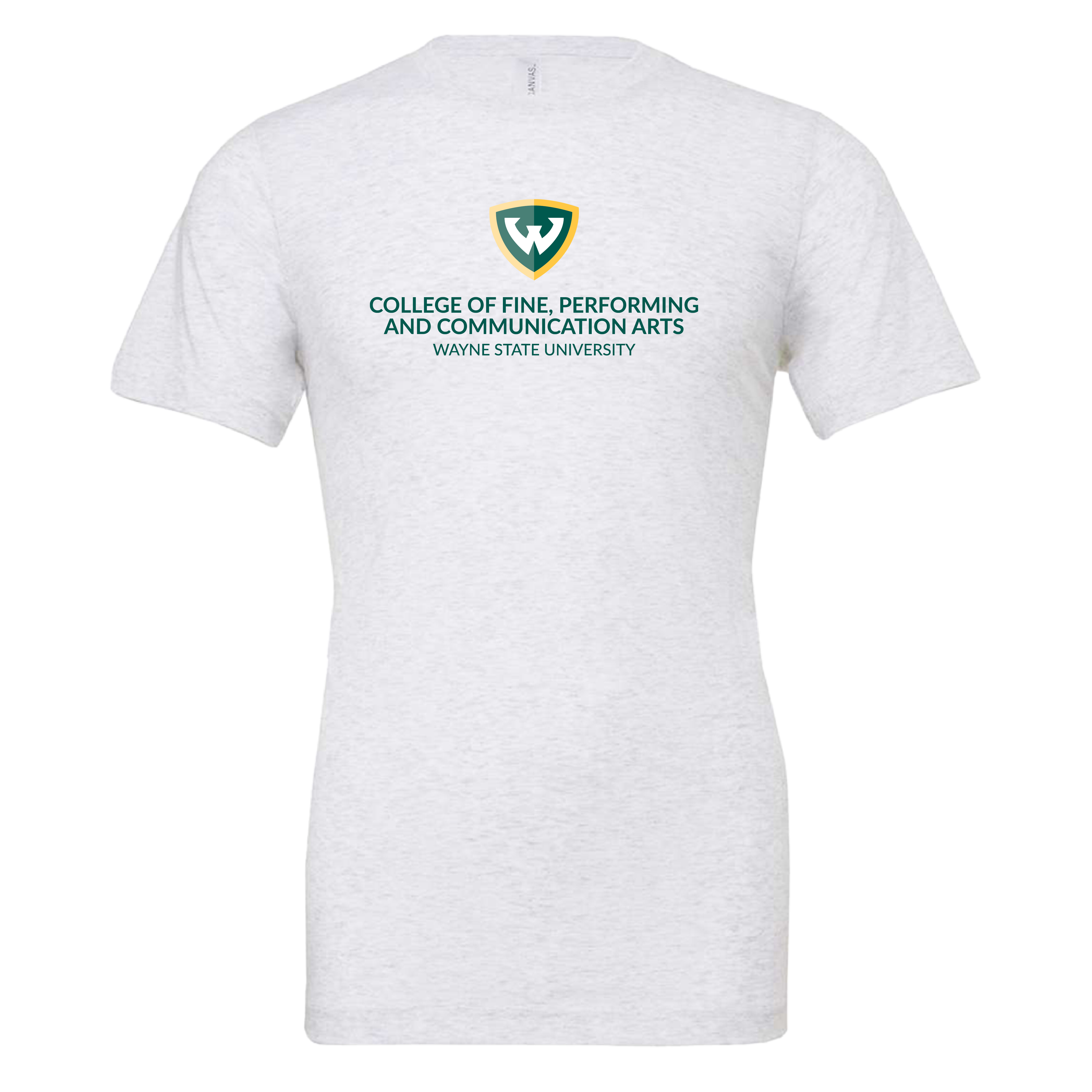 College Of Fine, Performing And Communication Arts- Bella + Canvas Ash Grey Jersey Cotton TShirt