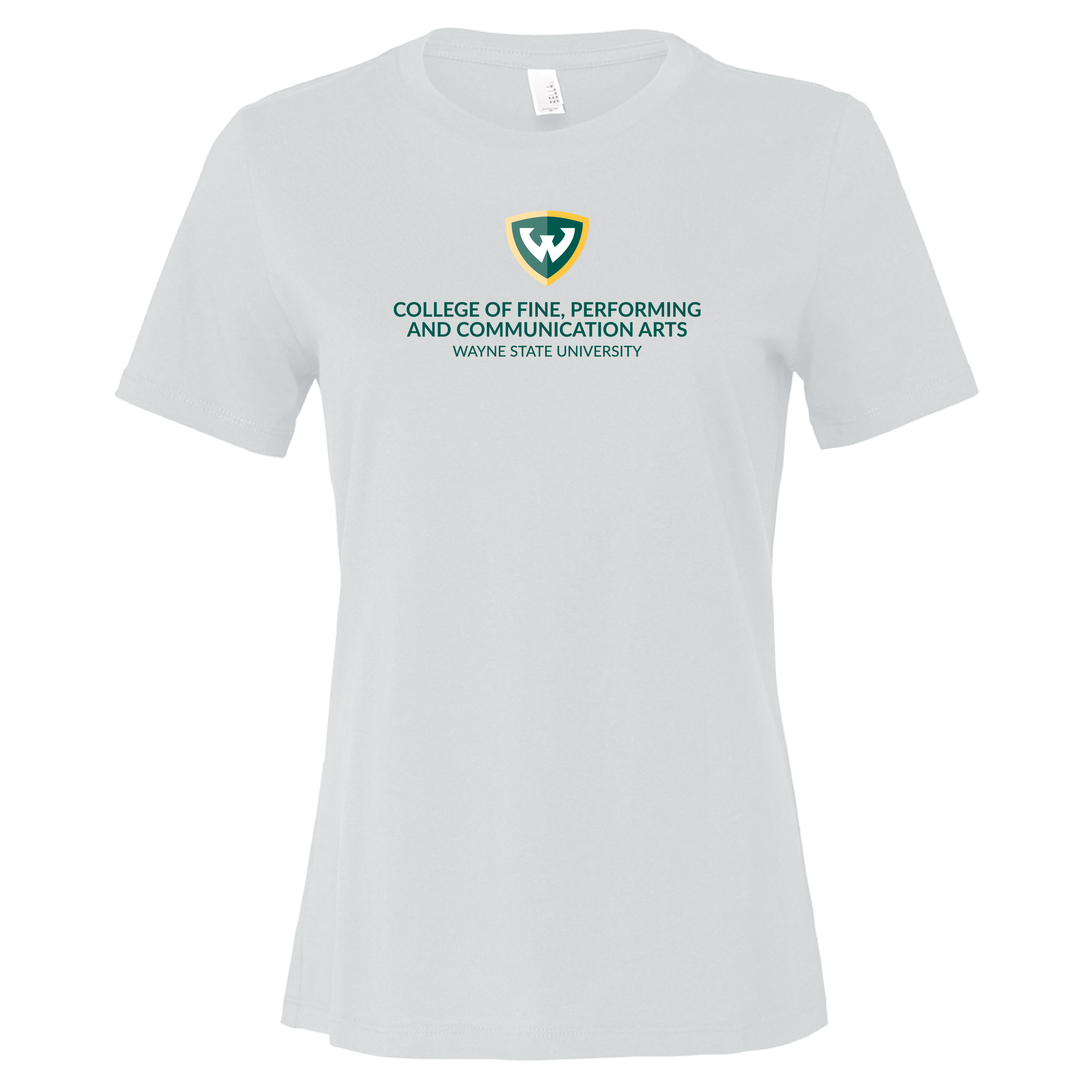 College Of Fine, Performing, Communication Arts- Bella + Canvas Women's White Relaxed Cotton Tshirt