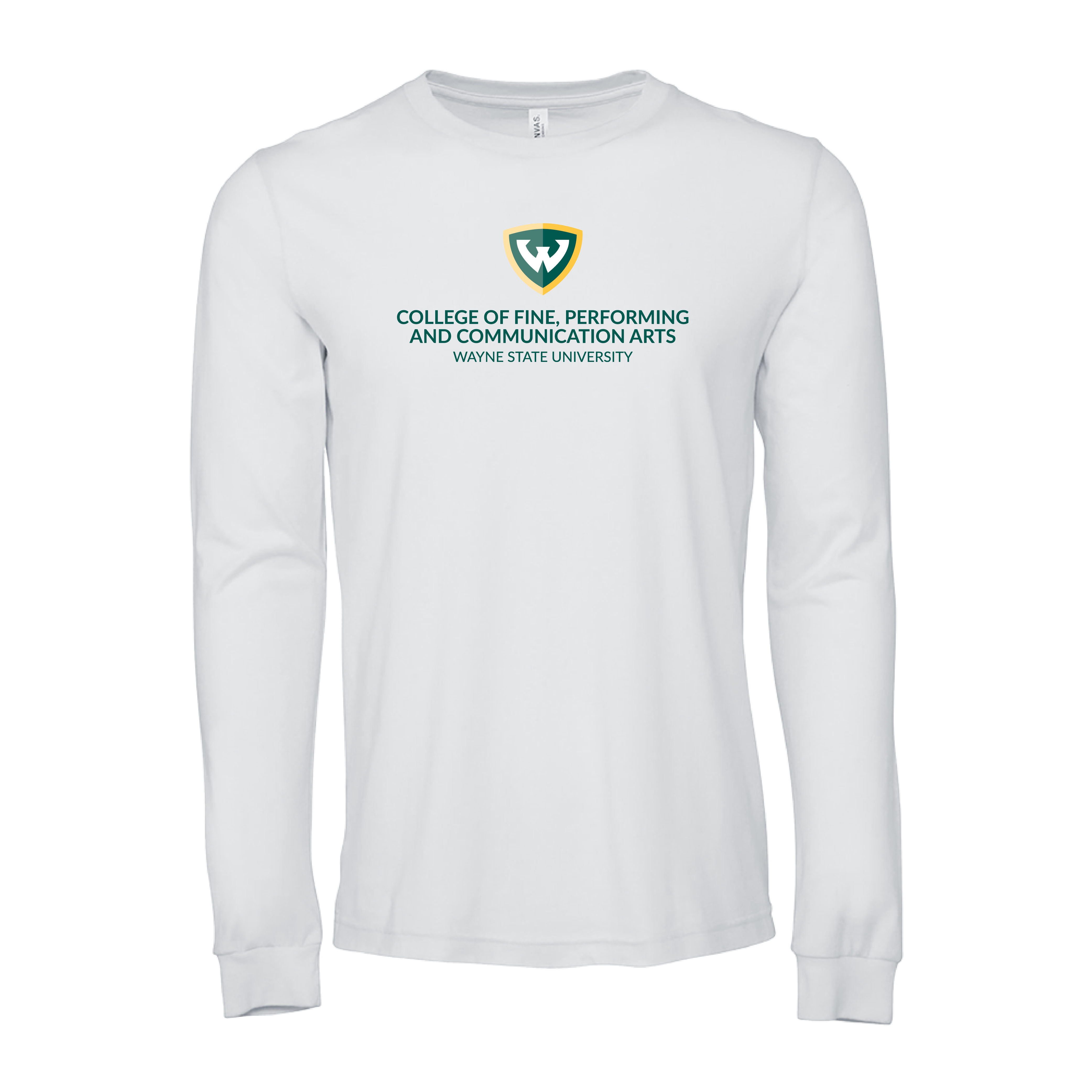 College Of Fine, Performing And Communication Arts- Bella + Canvas White Jersey Cotton LS TShirt