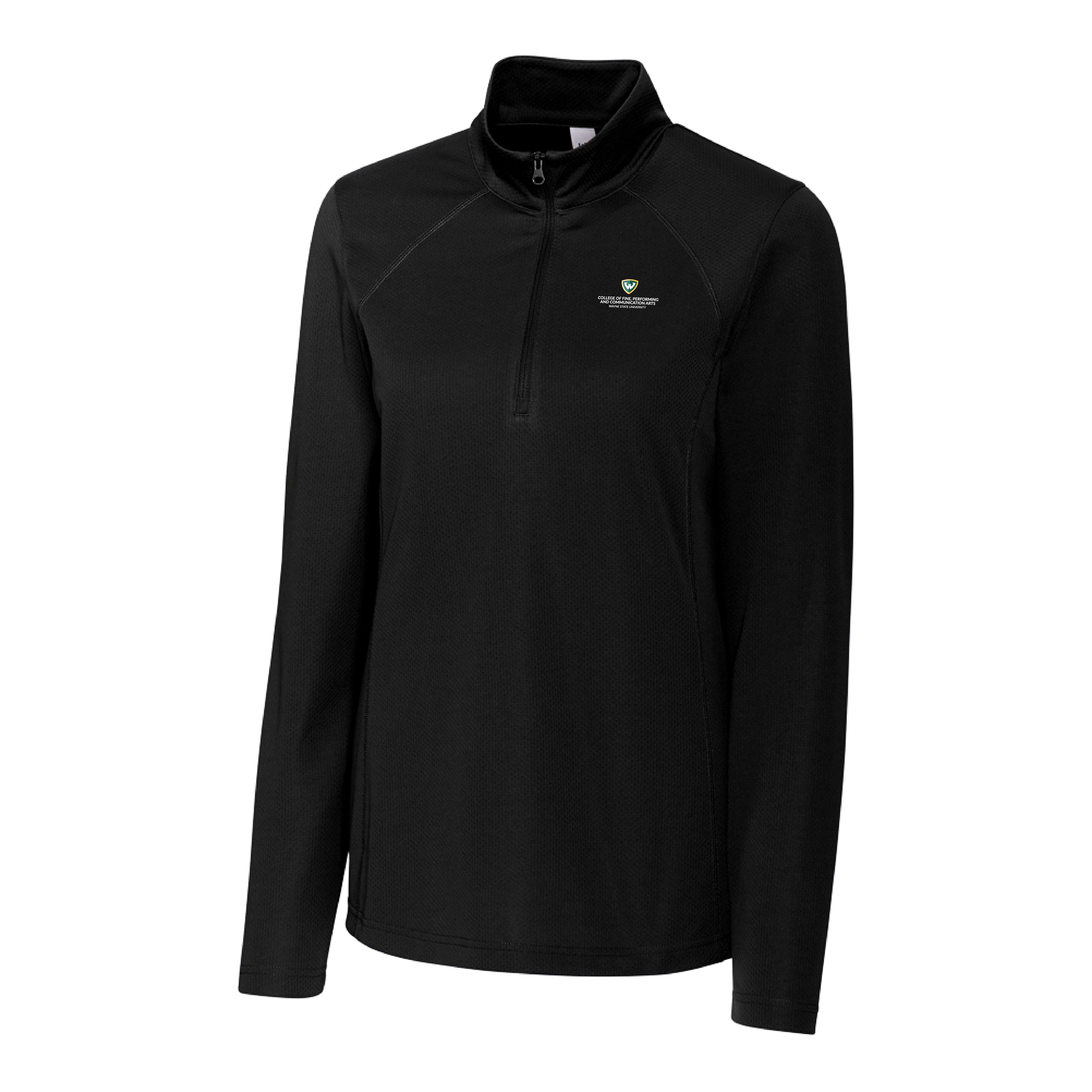 College Of Fine, Performing And Communication Arts- Women's Black Clique Ice Pique Half Zip