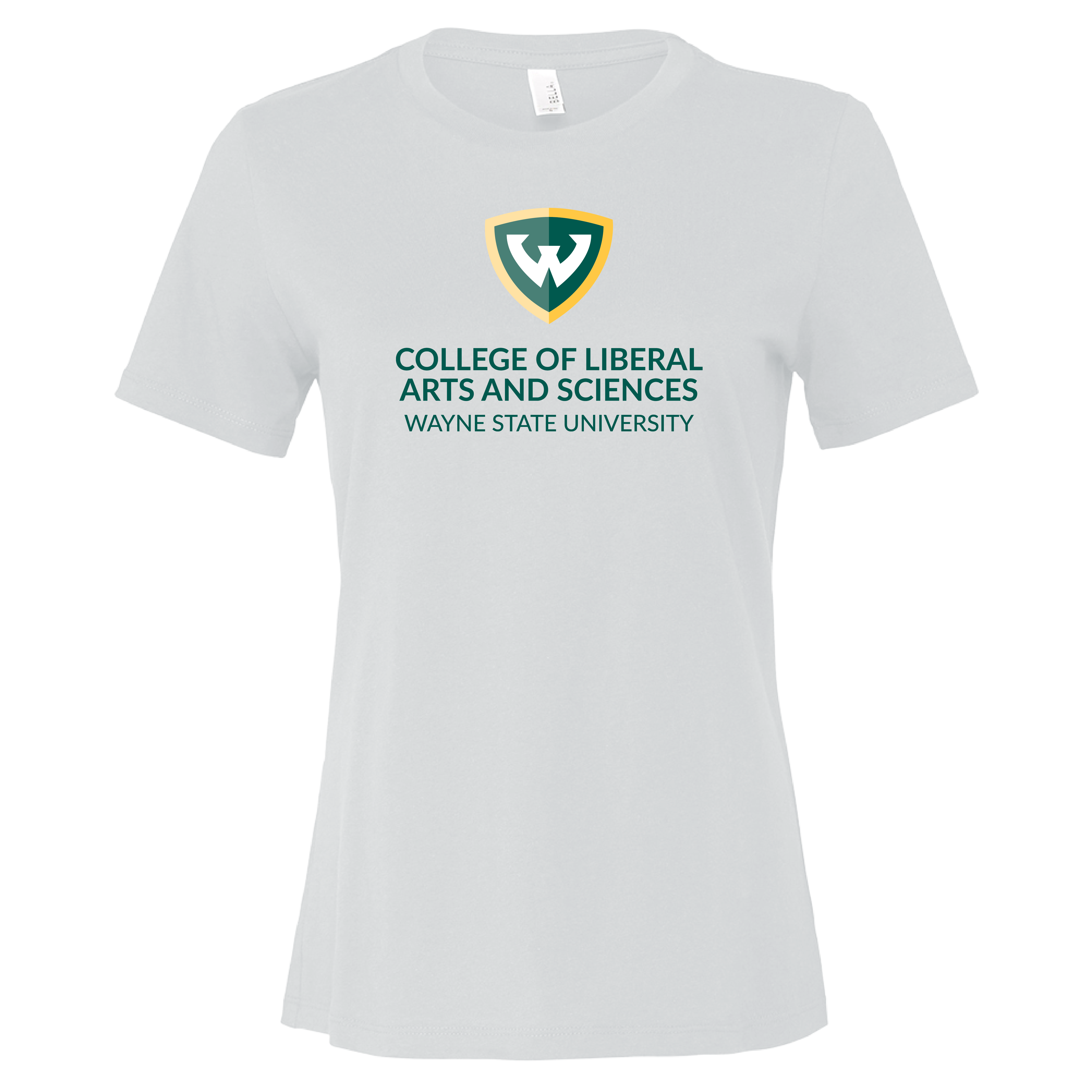 College of Liberal Arts and Sciences- Bella + Canvas Women's White Relaxed Cotton Tshirt