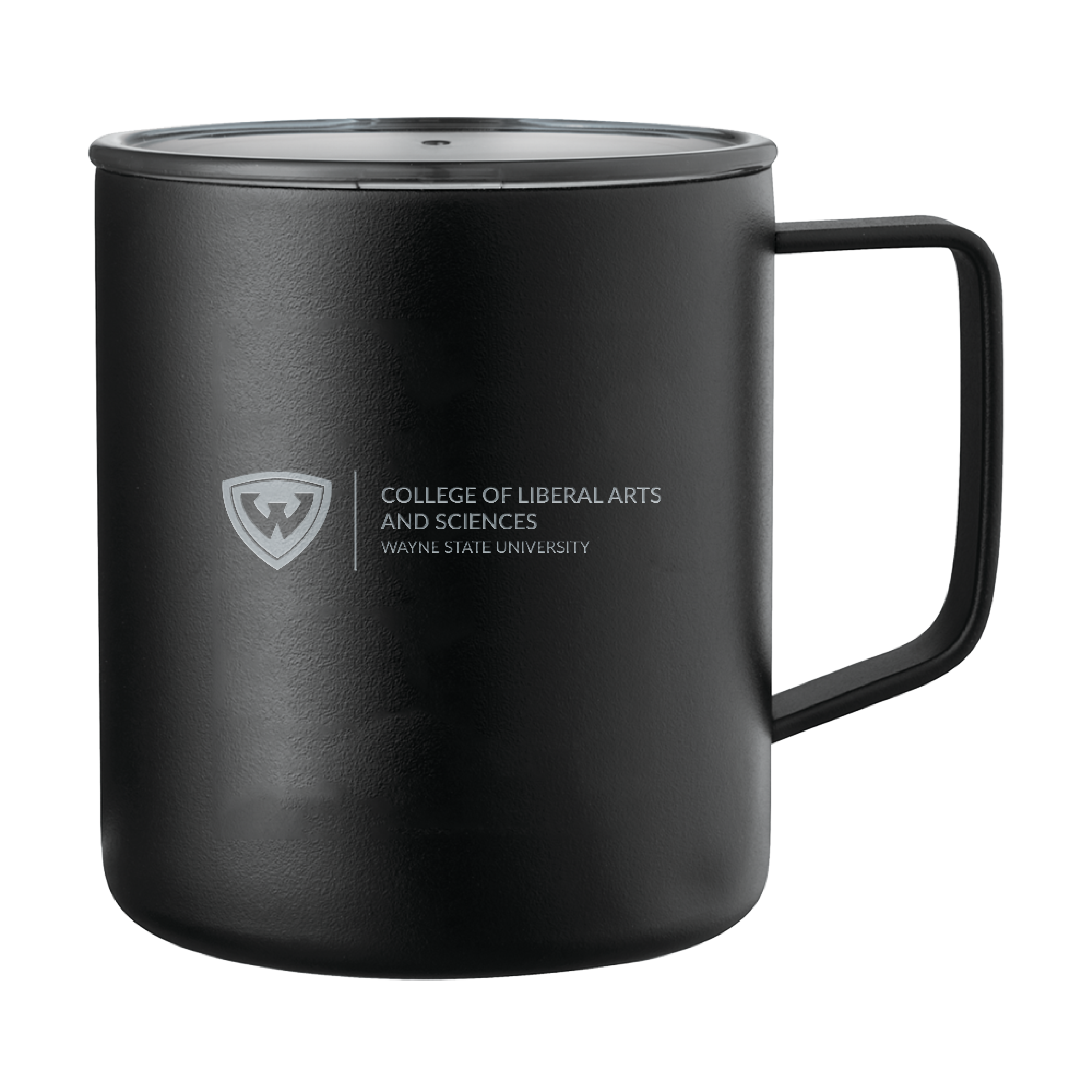 College of Liberal Arts and Sciences- Engraved Rover Camp Vacuum Insulated Black Mug 14oz