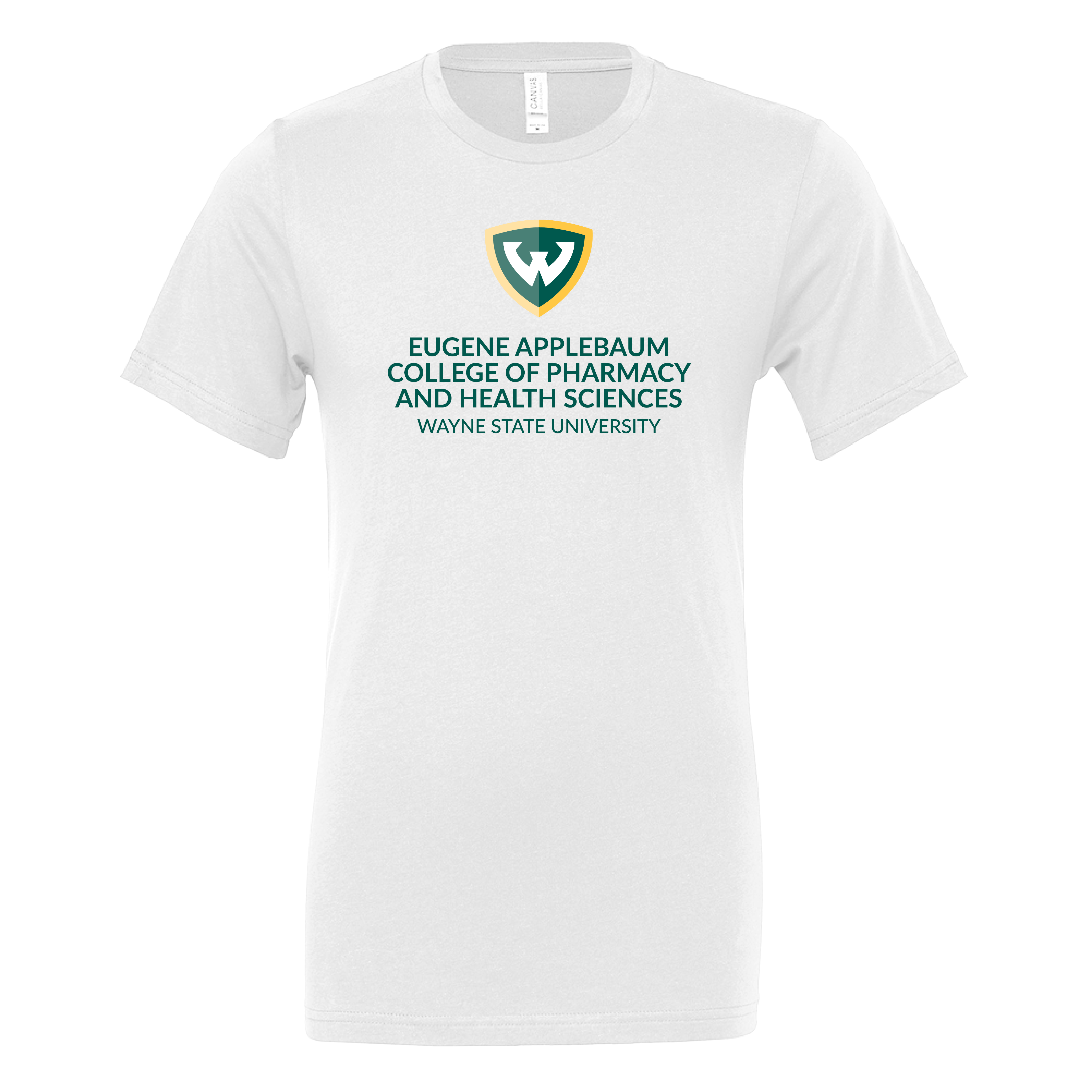 College of Pharmacy and Health Sciences- WSU Bella + Canvas White Jersey Cotton TShirt
