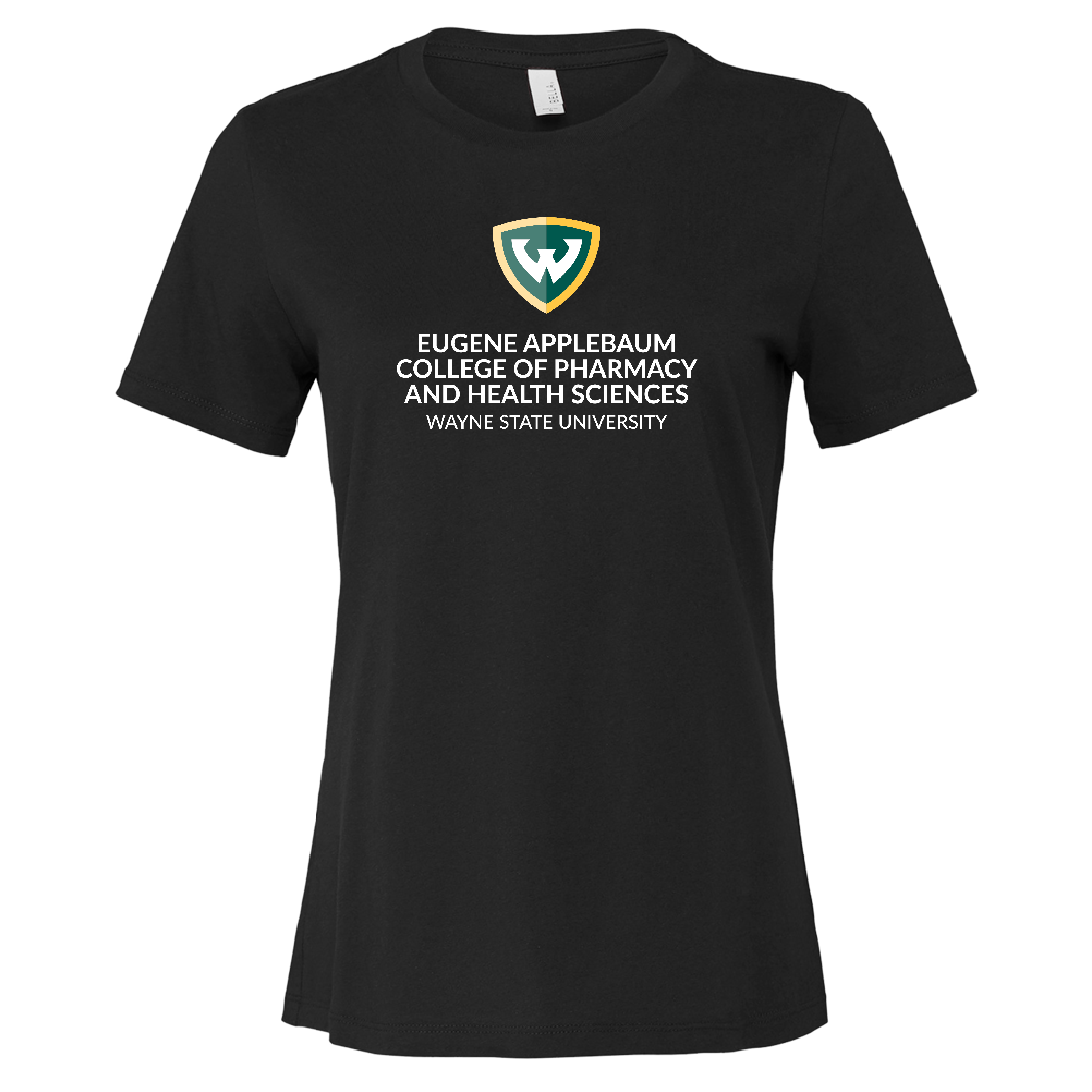 College of Pharmacy and Health Sciences- Bella + Canvas Women's Black Relaxed Cotton Tshirt