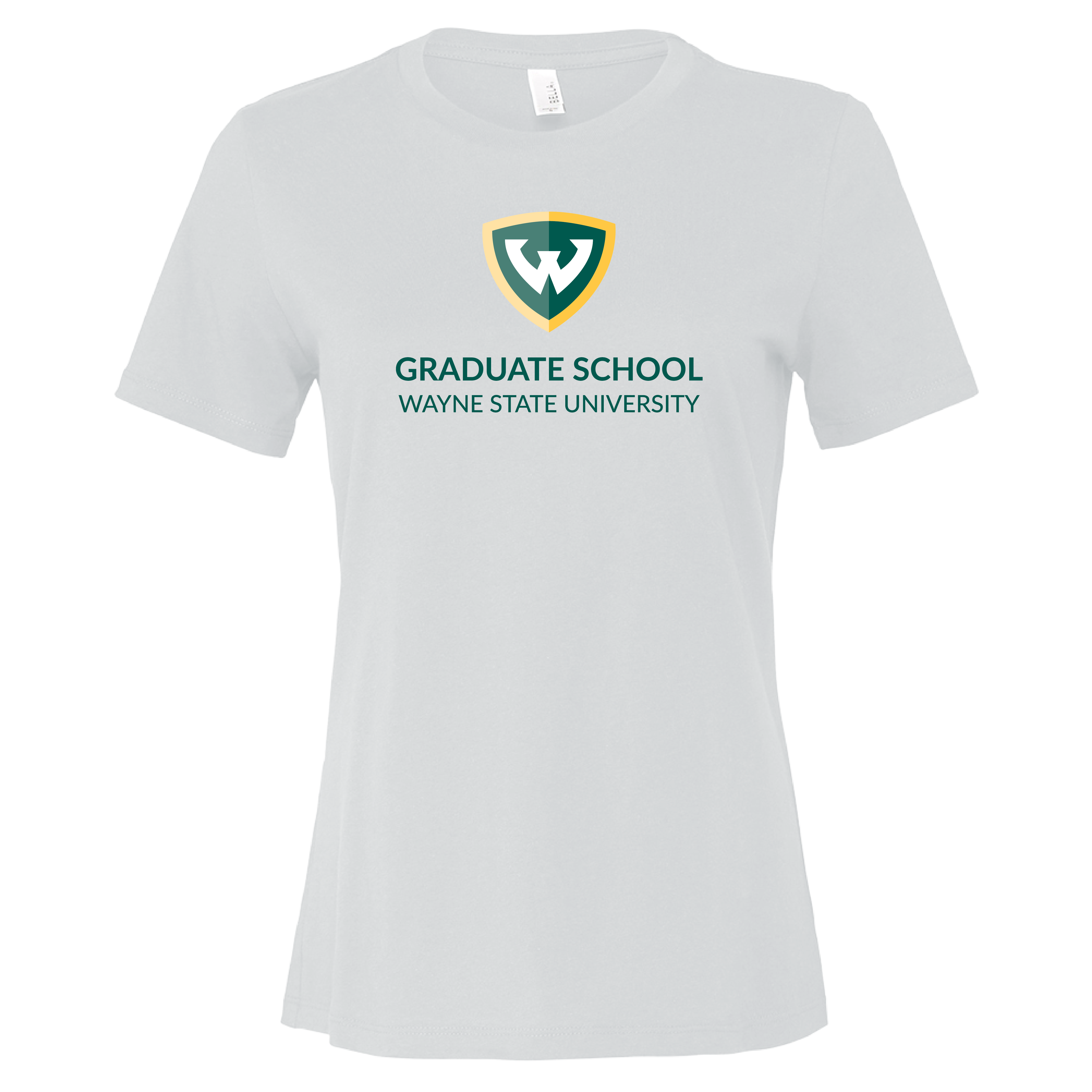 Graduate School- WSU Shield Bella + Canvas Women's White Relaxed Cotton Tshirt