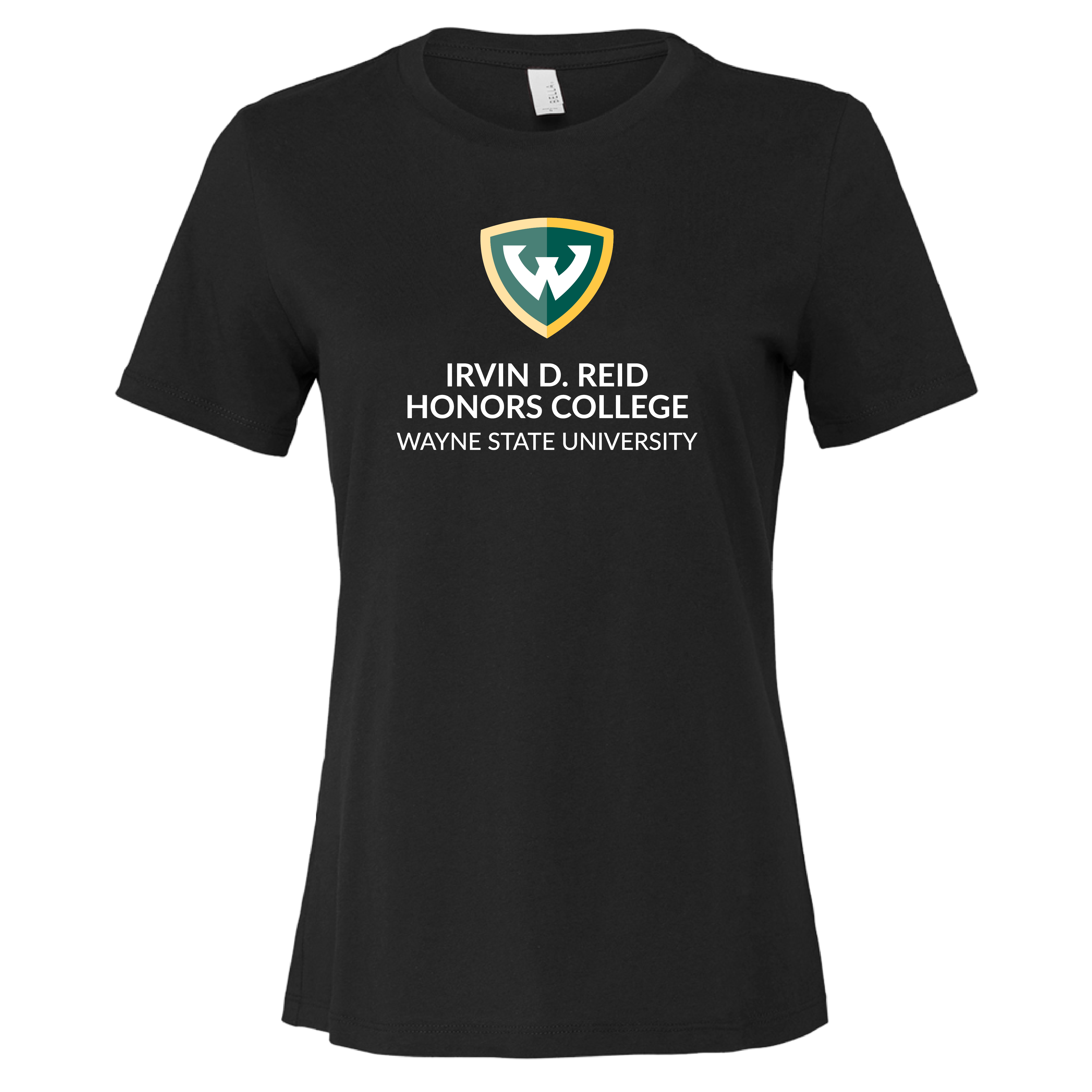 Irvin D. Reid Honors College - Bella + Canvas Womens Black Relaxed Cotton T Shirt