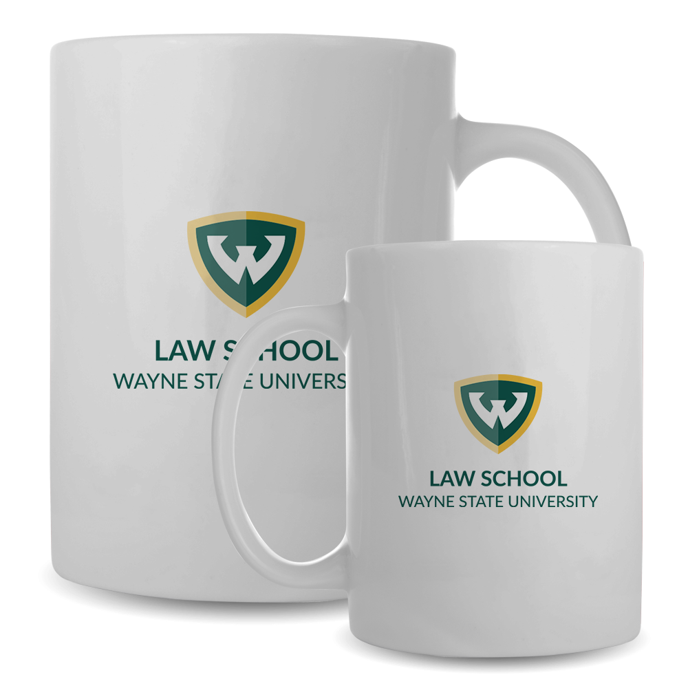 Wayne State Univ Full Color White Mug 15oz WSU - Law School