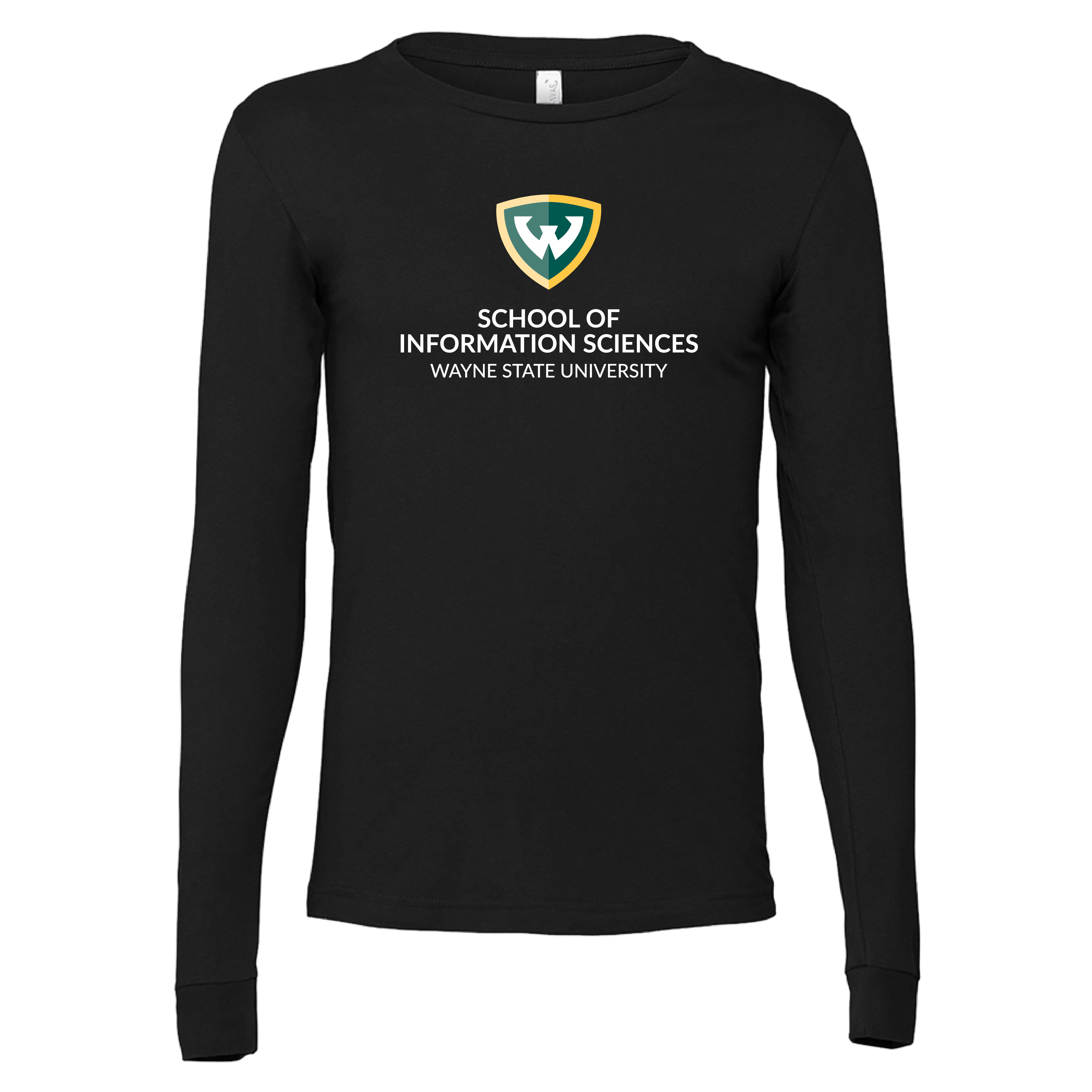 School of Information Sciences - WSU Bella + Canvas Black Jersey Cotton LS Shirt