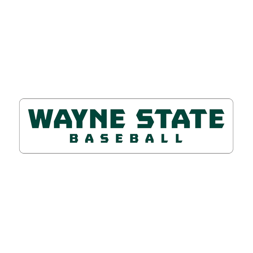 Baseball- Wayne State Medium Decal