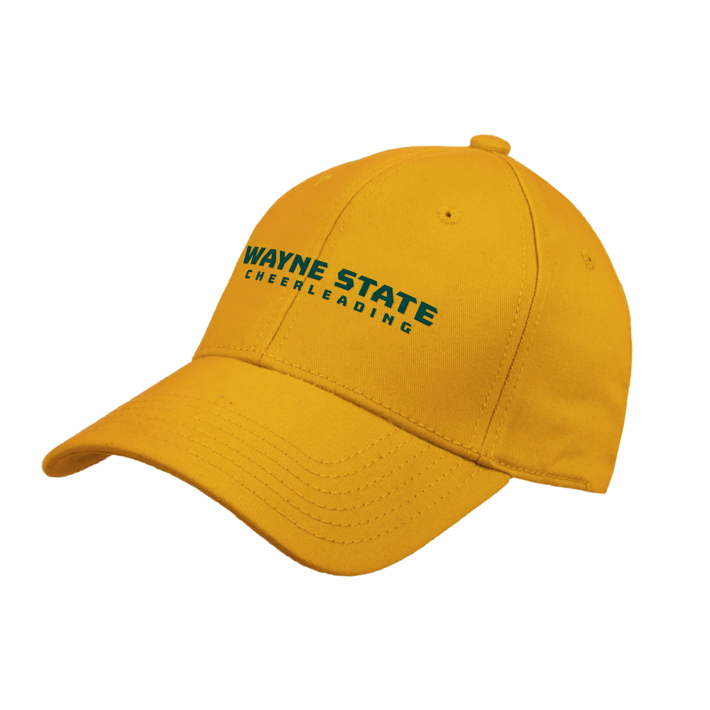 Cheerleading- Wayne State Gold Structured Adjustable Pro Style Hat