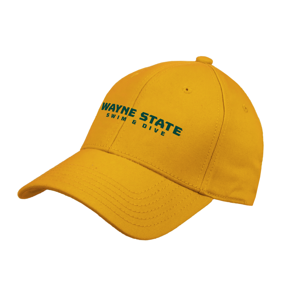 Swim & Dive- Wayne State Gold Structured Adjustable Pro Style Hat