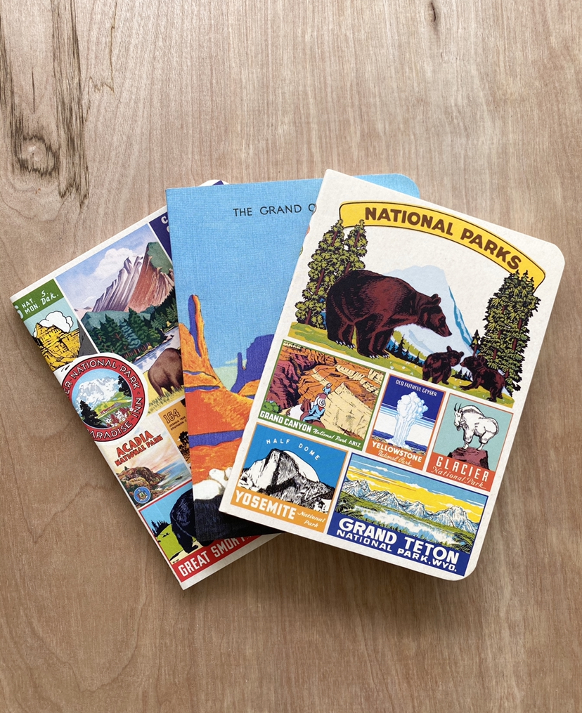 Vintage Mini Notebooks, National Parks