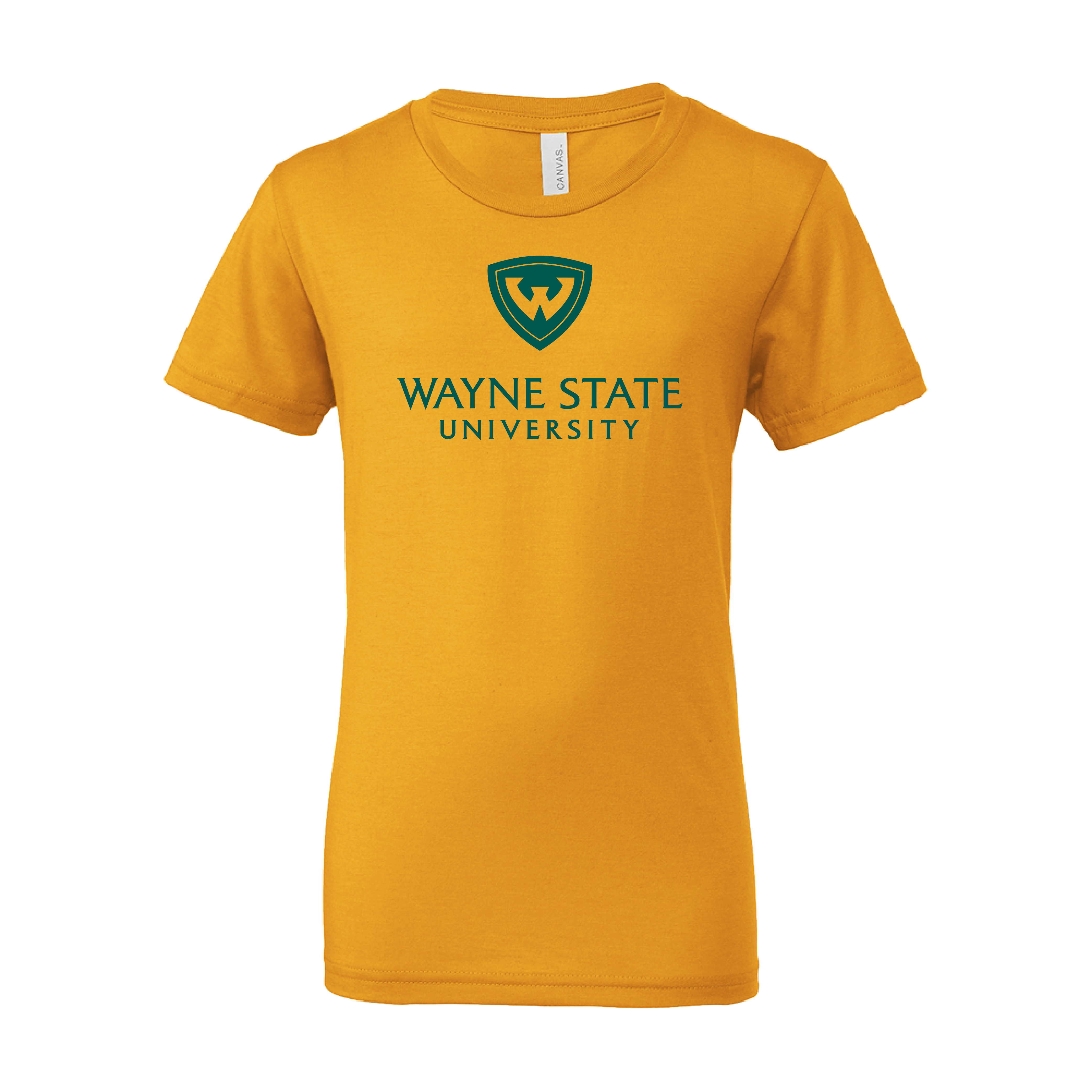 Wayne State Stacked Bella + Canvas Youth Gold Jersey T Shirt
