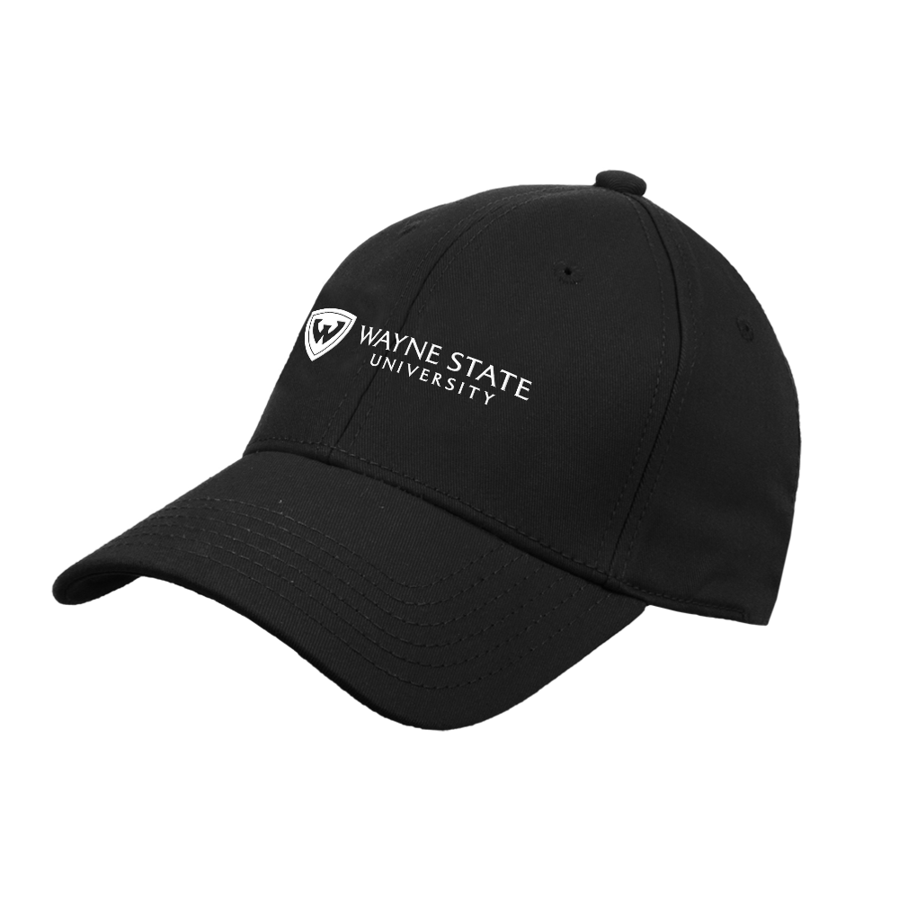 Wayne State Horizontal Black Structured Adjustable Pro Style Hat