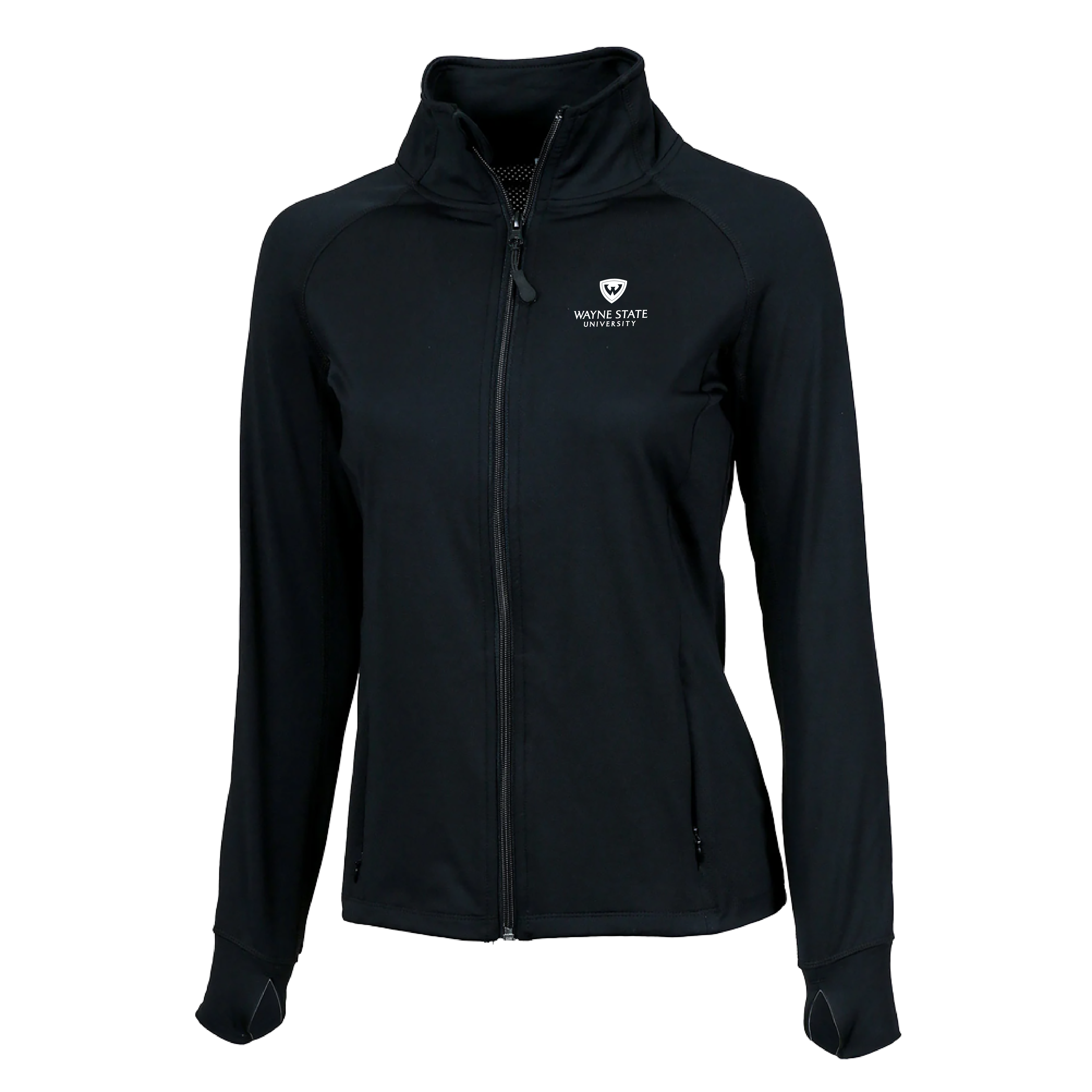 Wayne State Stacked Boxercraft Women's Black Studio Jacket