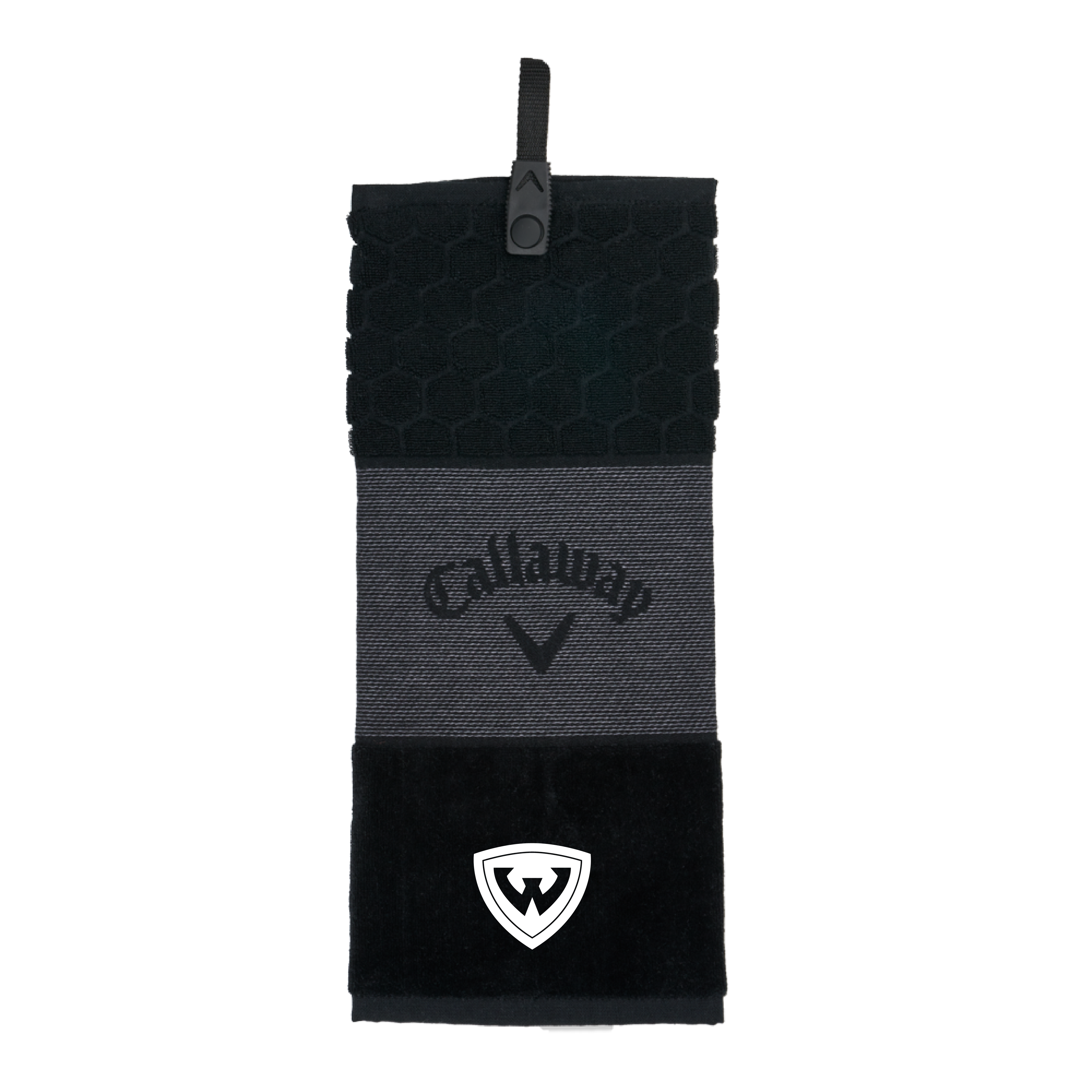 Wayne State Shield Callaway Black Trifold Towel