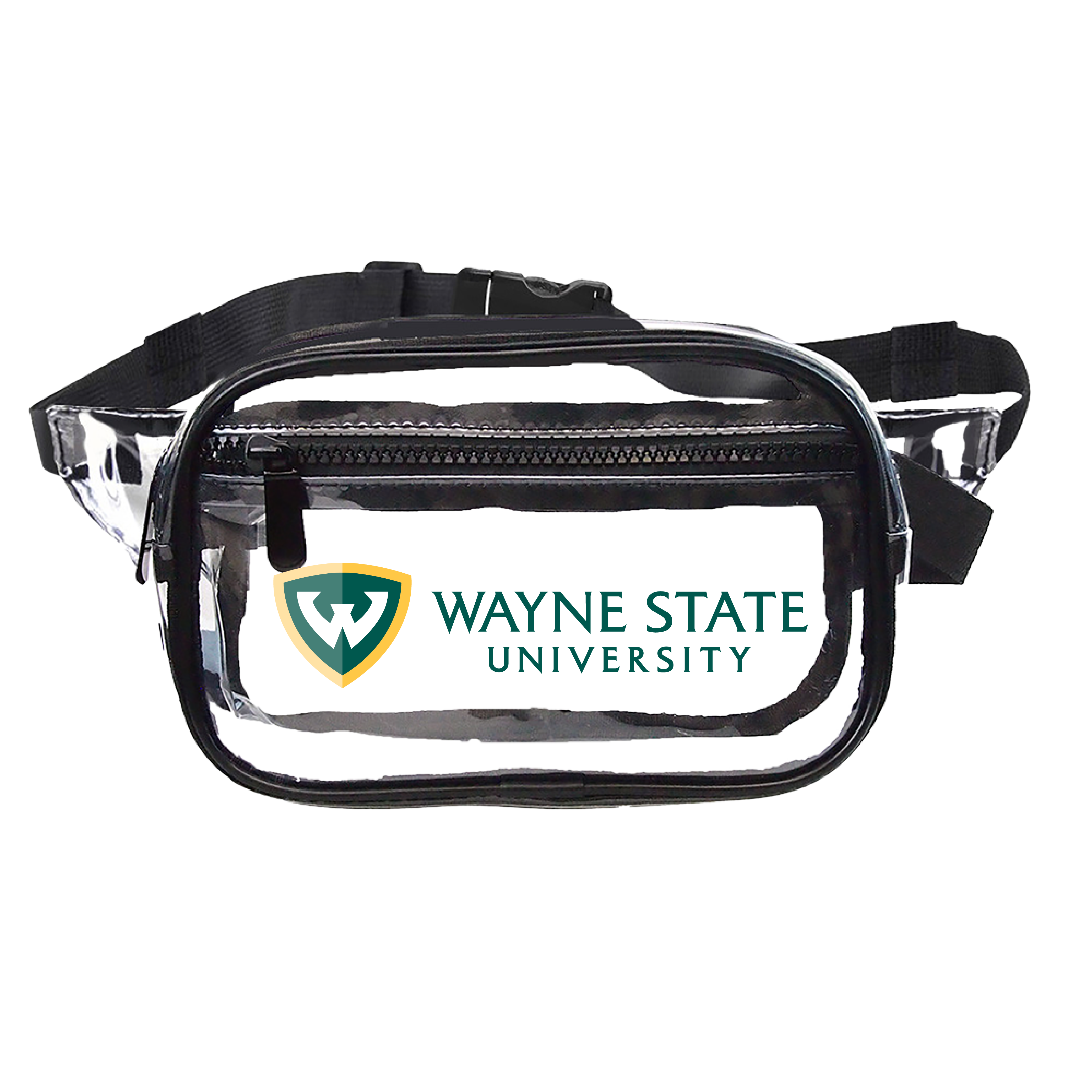 Wayne State Horizontal Clear Fanny Pack