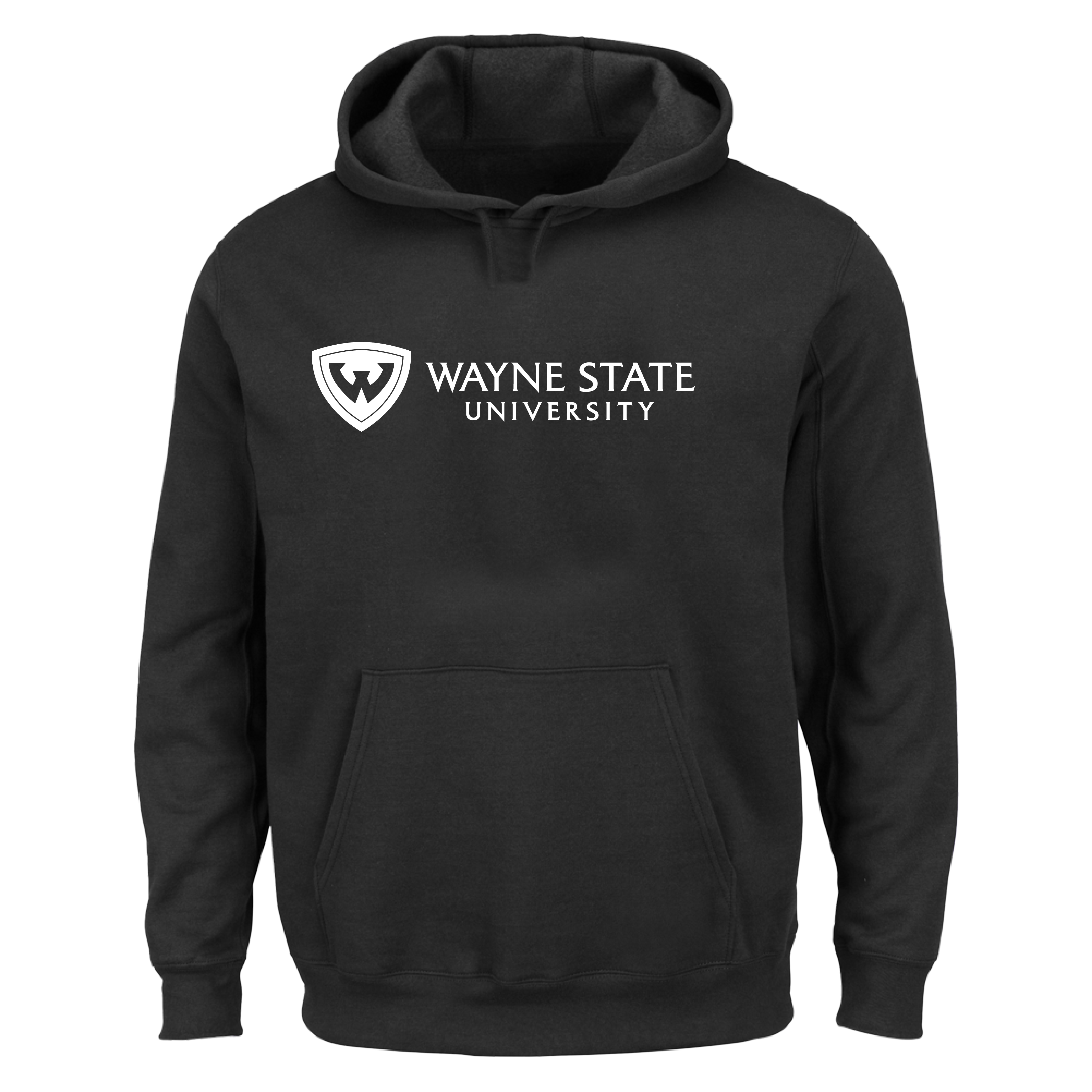 Wayne State Horizontal Extended Black Hoodie