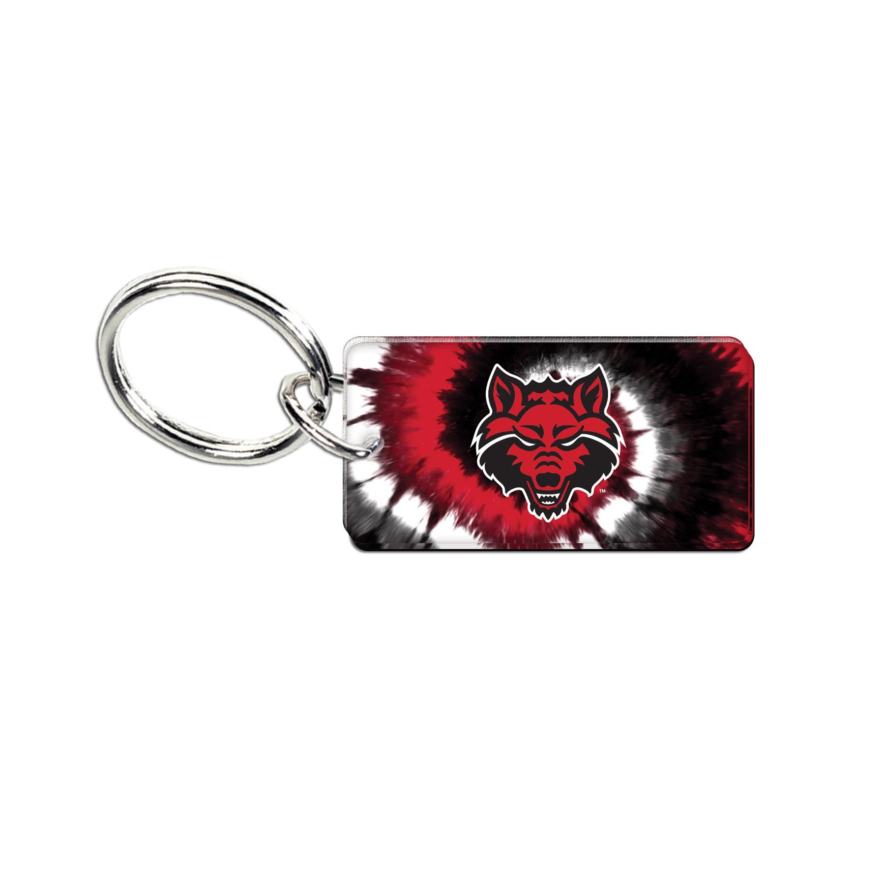 Red Wolves Tie Dye Key Ring