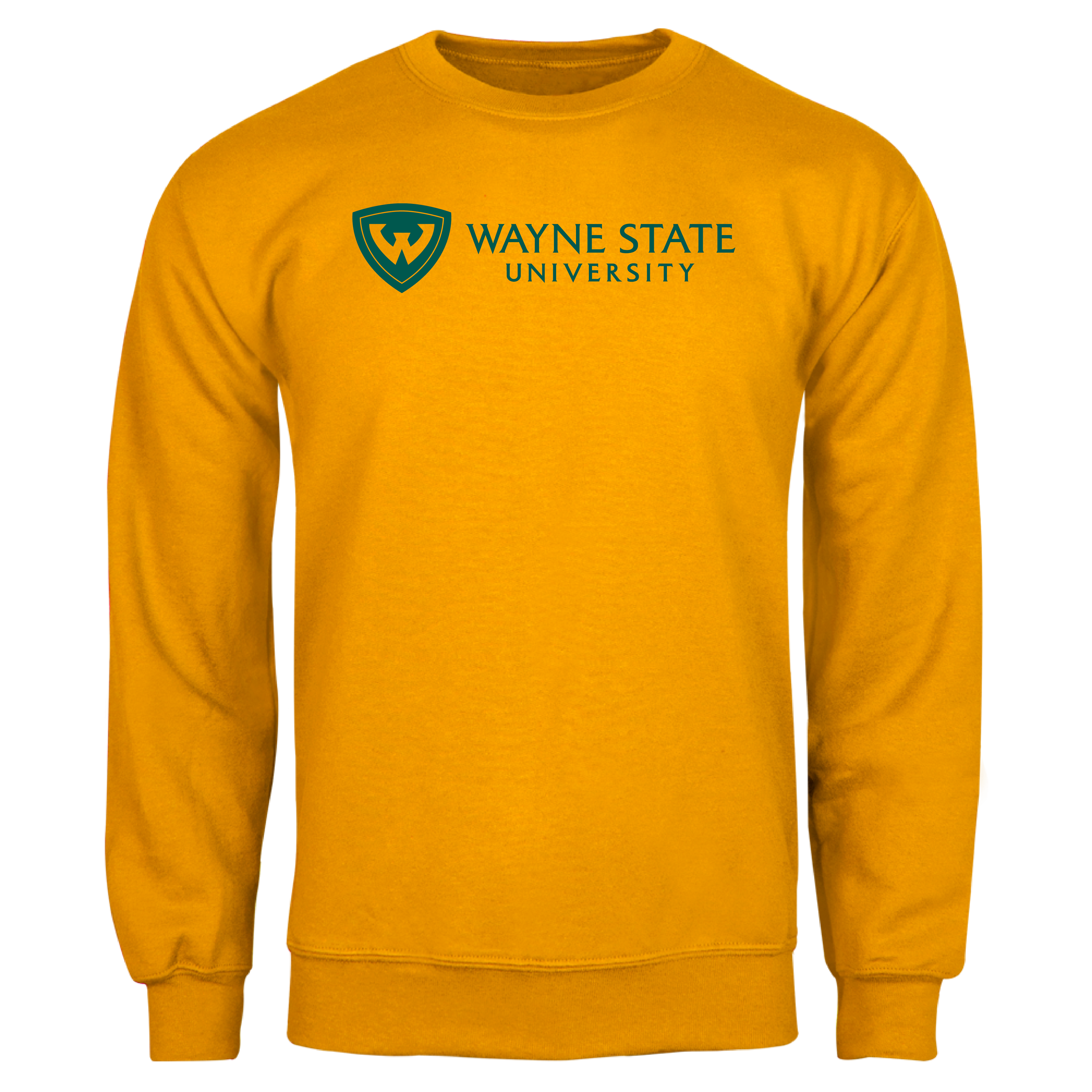 Wayne State Horizontal Gold Fleece Crew Sweatshirt