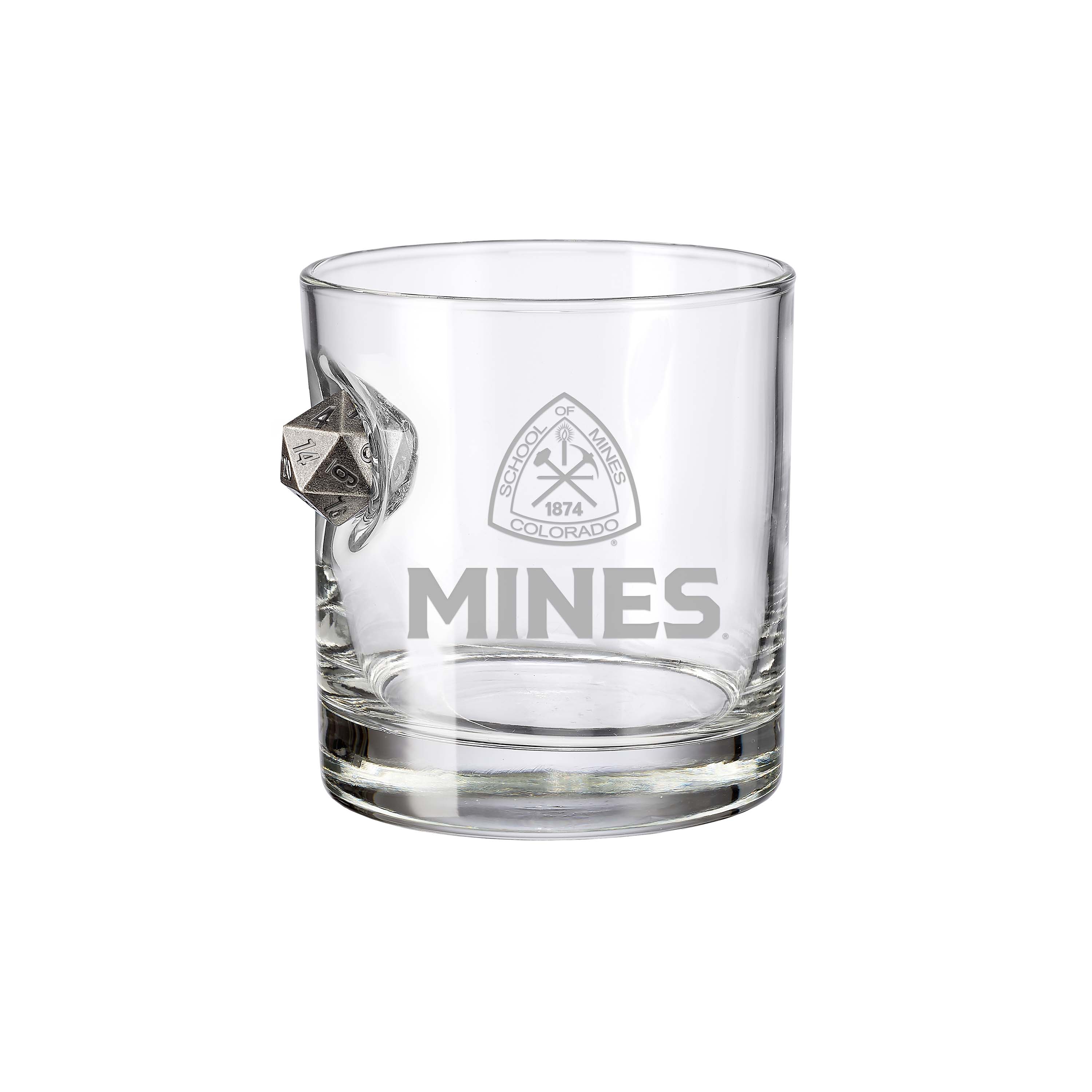Mines D20 Rocks Glass