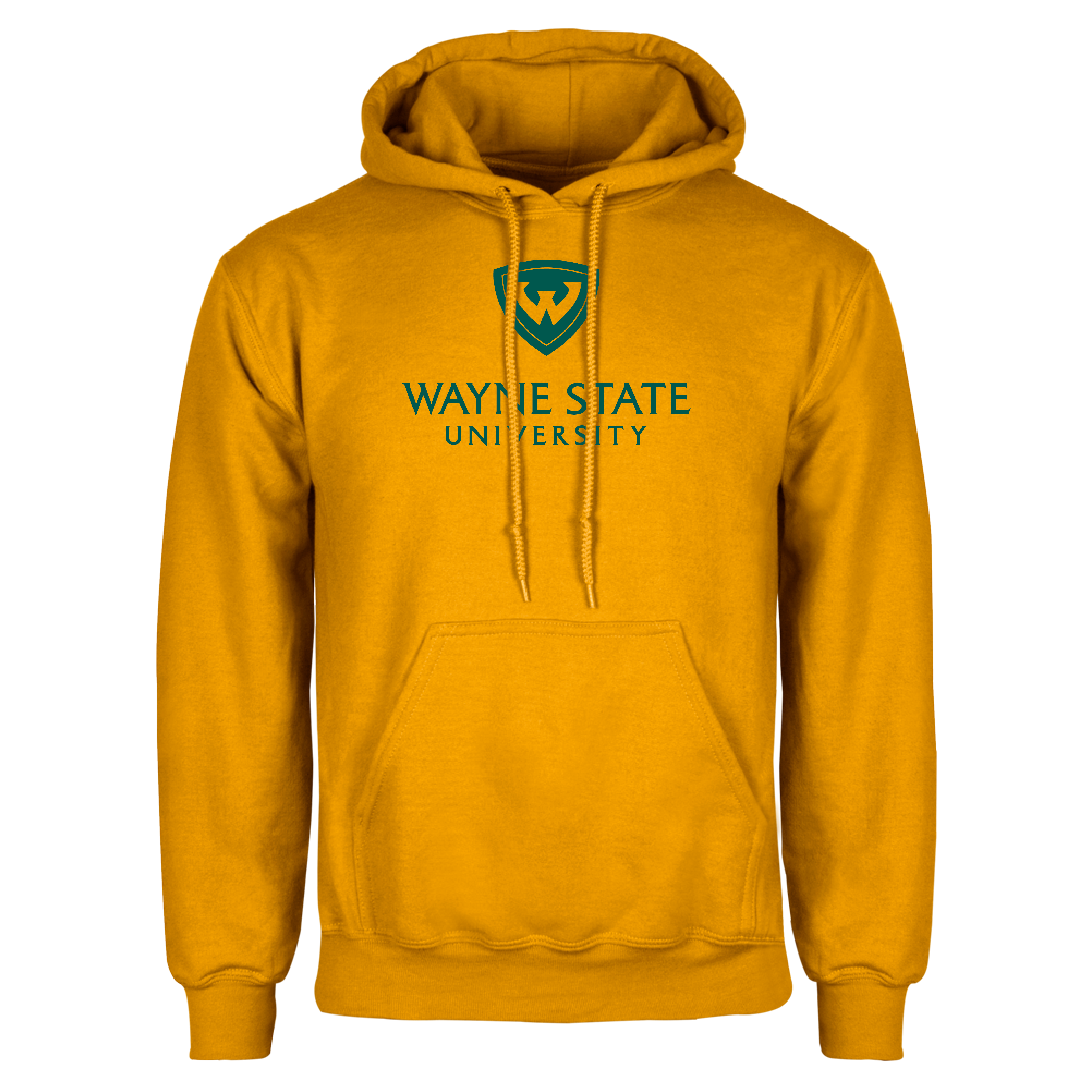 Wayne State Stacked Gold Fleece Hoodie
