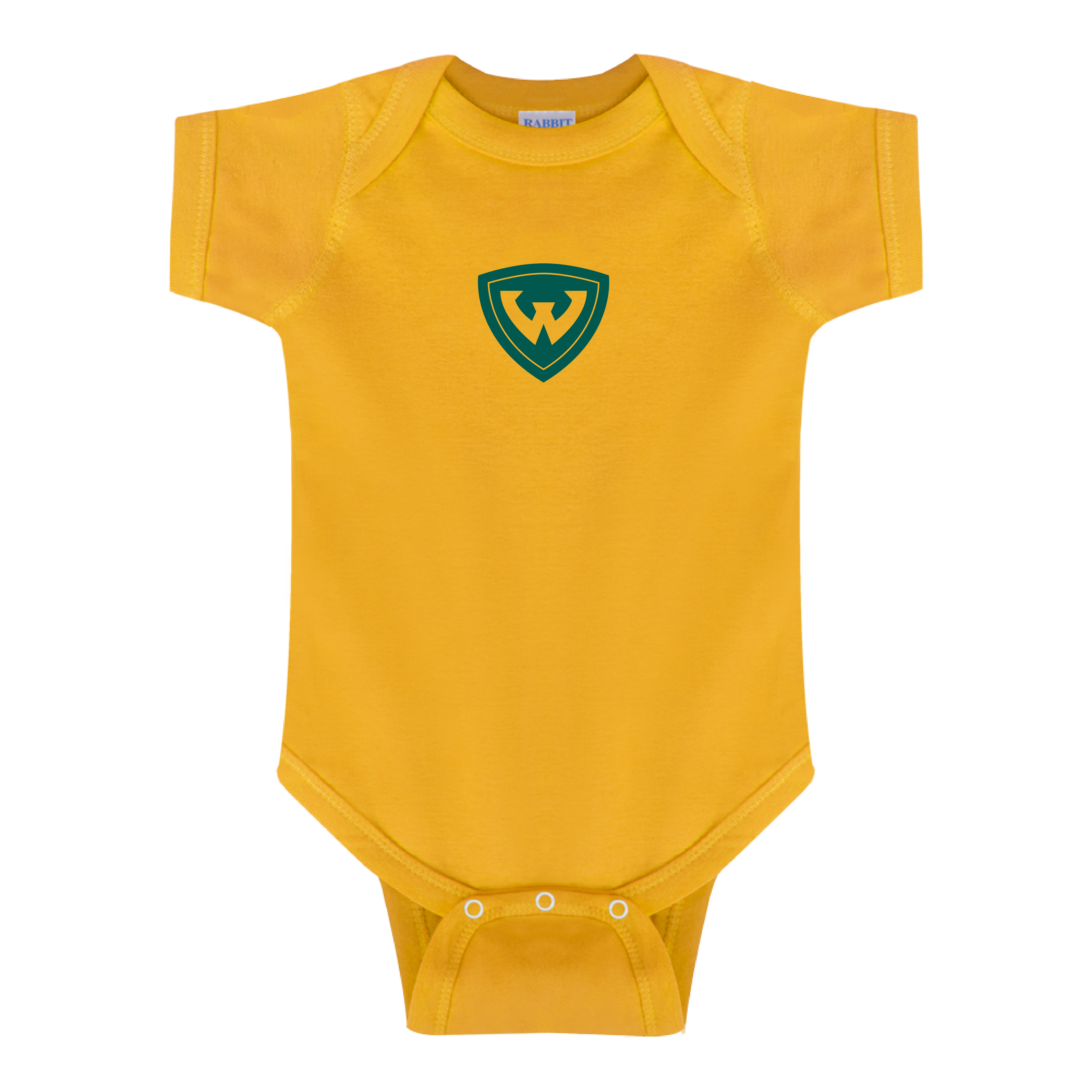 Wayne State Shield Gold Infant Onesie