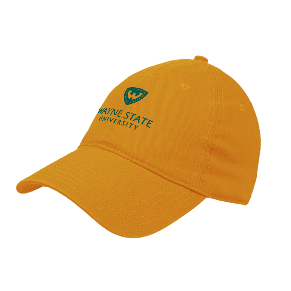 Wayne State Stacked Gold Unstructured Adjustable Low Profile Hat