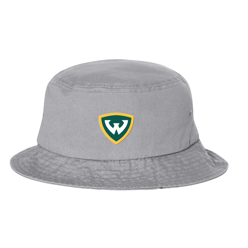 Wayne State Shield Sportsman Grey Bucket Hat