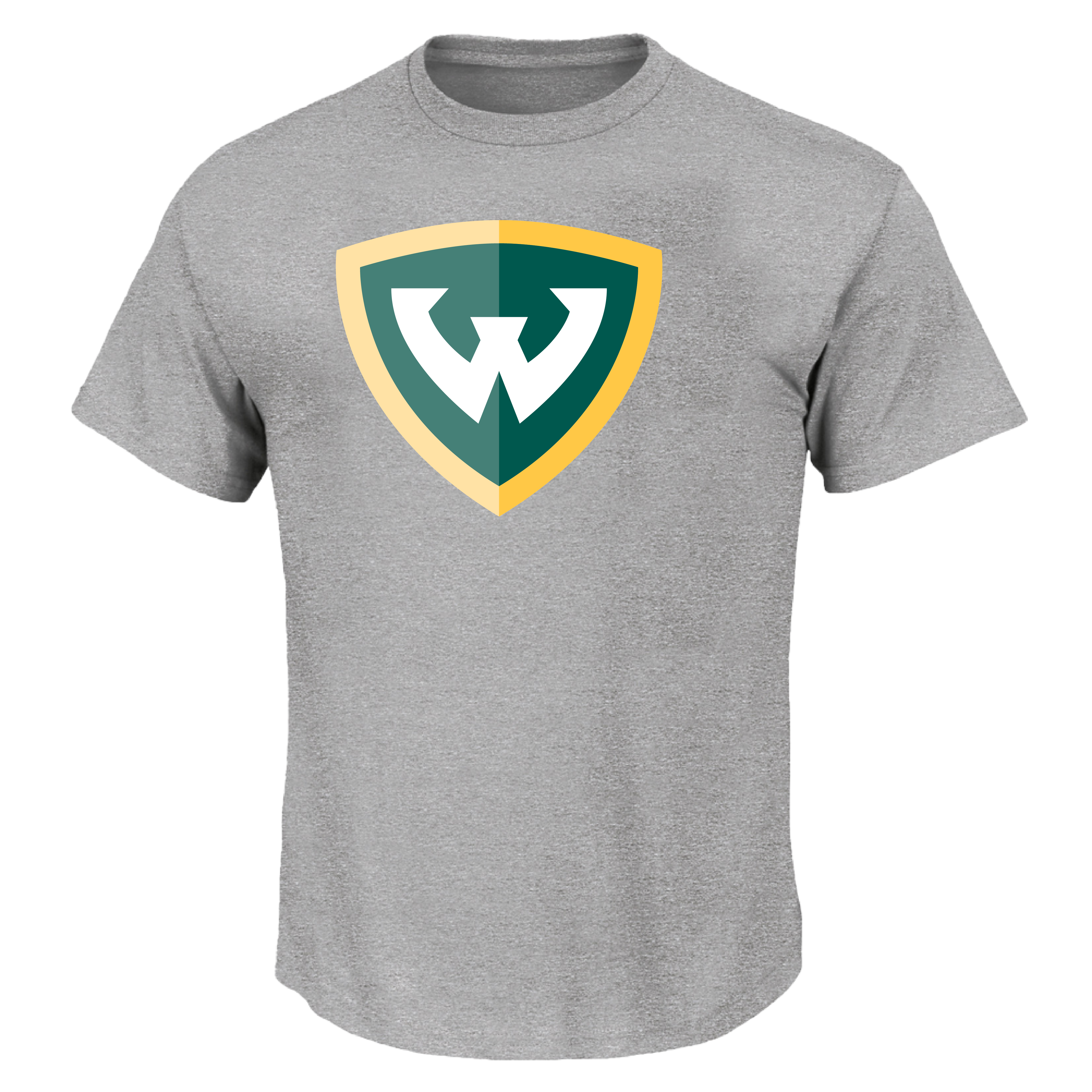 Wayne State Shield Tall Heather Grey T Shirt