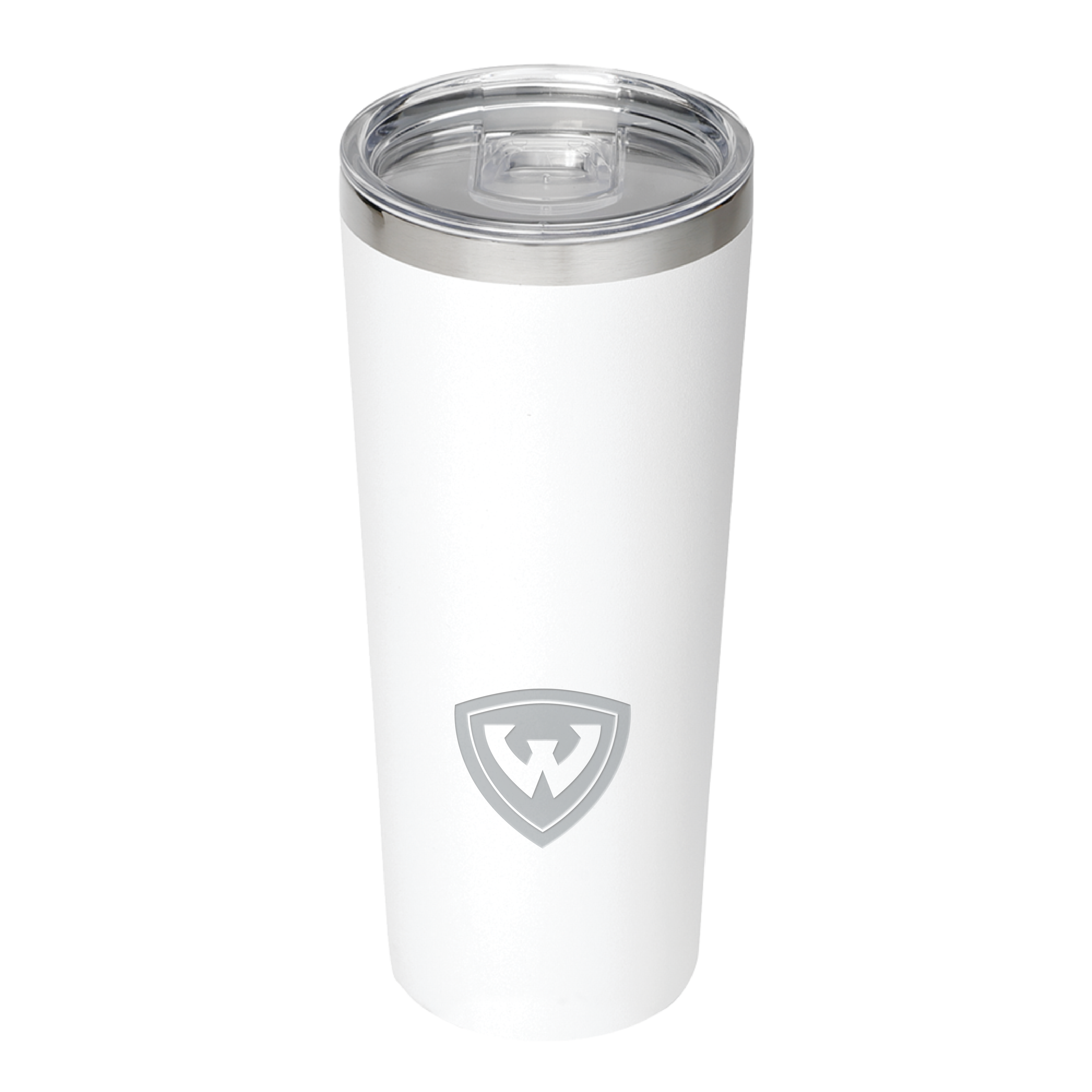 Wayne State Shield Engraved Thor Vacuum Insulated White Tumbler 22oz