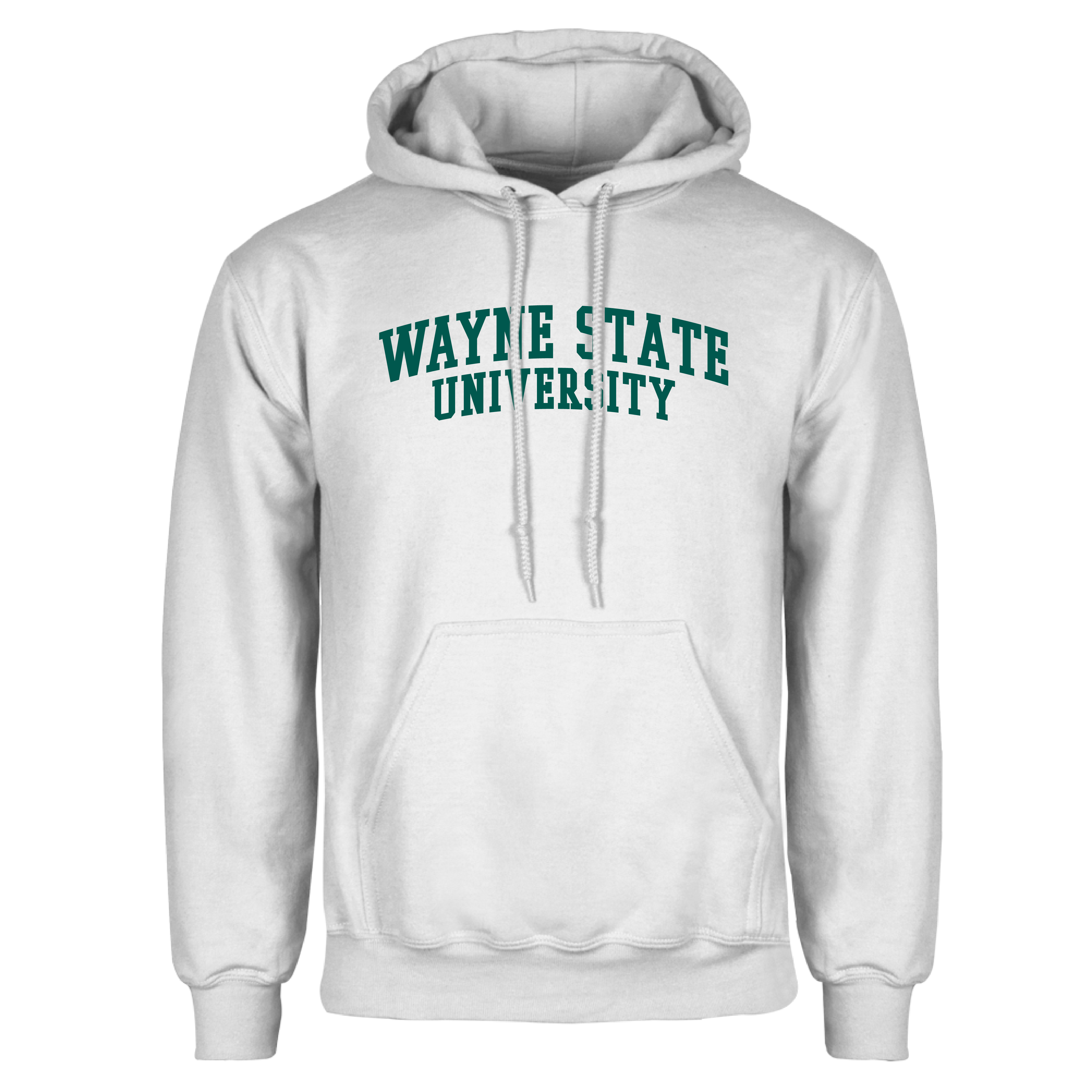 Wayne State Collegiate Arched White Fleece Hoodie