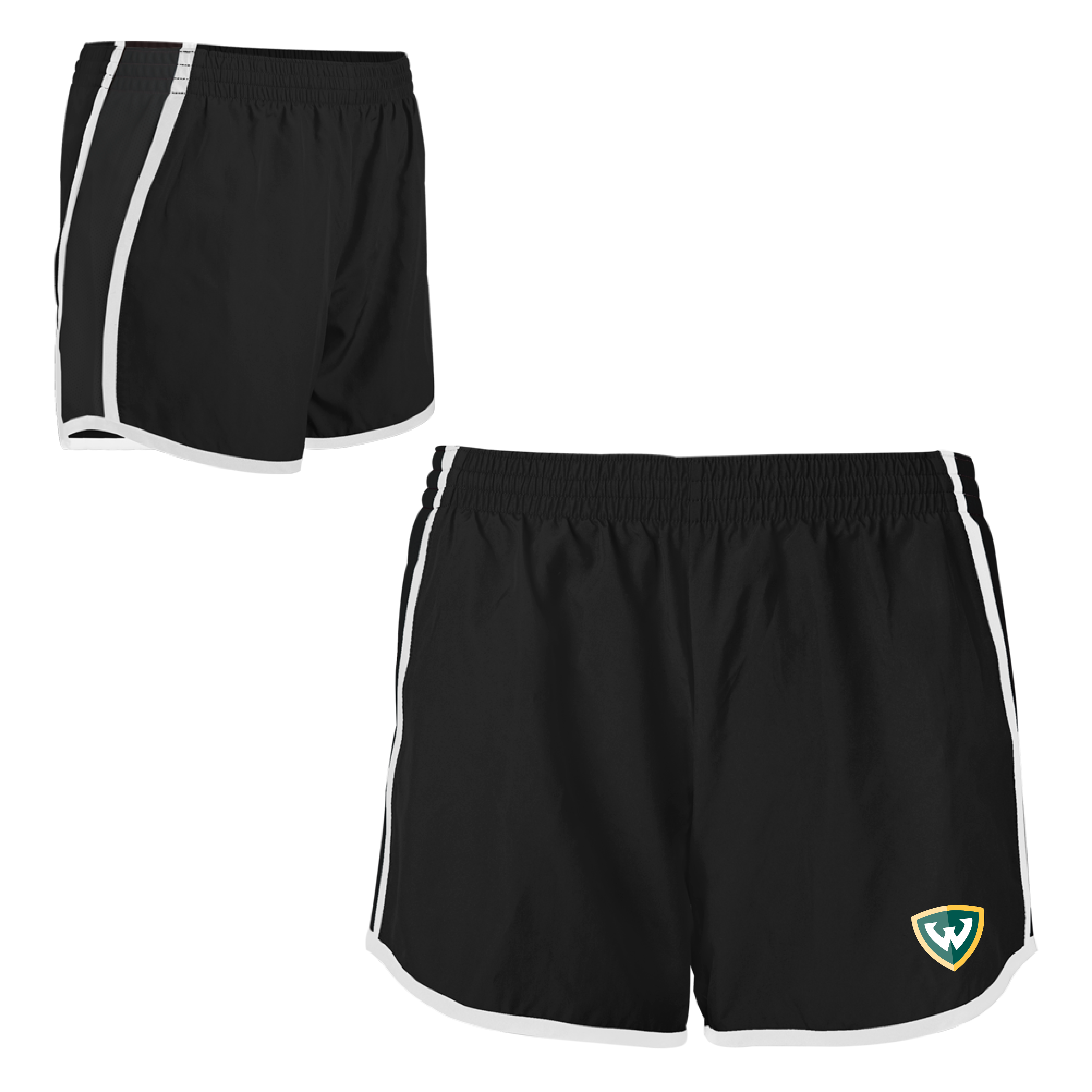 Wayne State Shield Women's Black/White Team Short