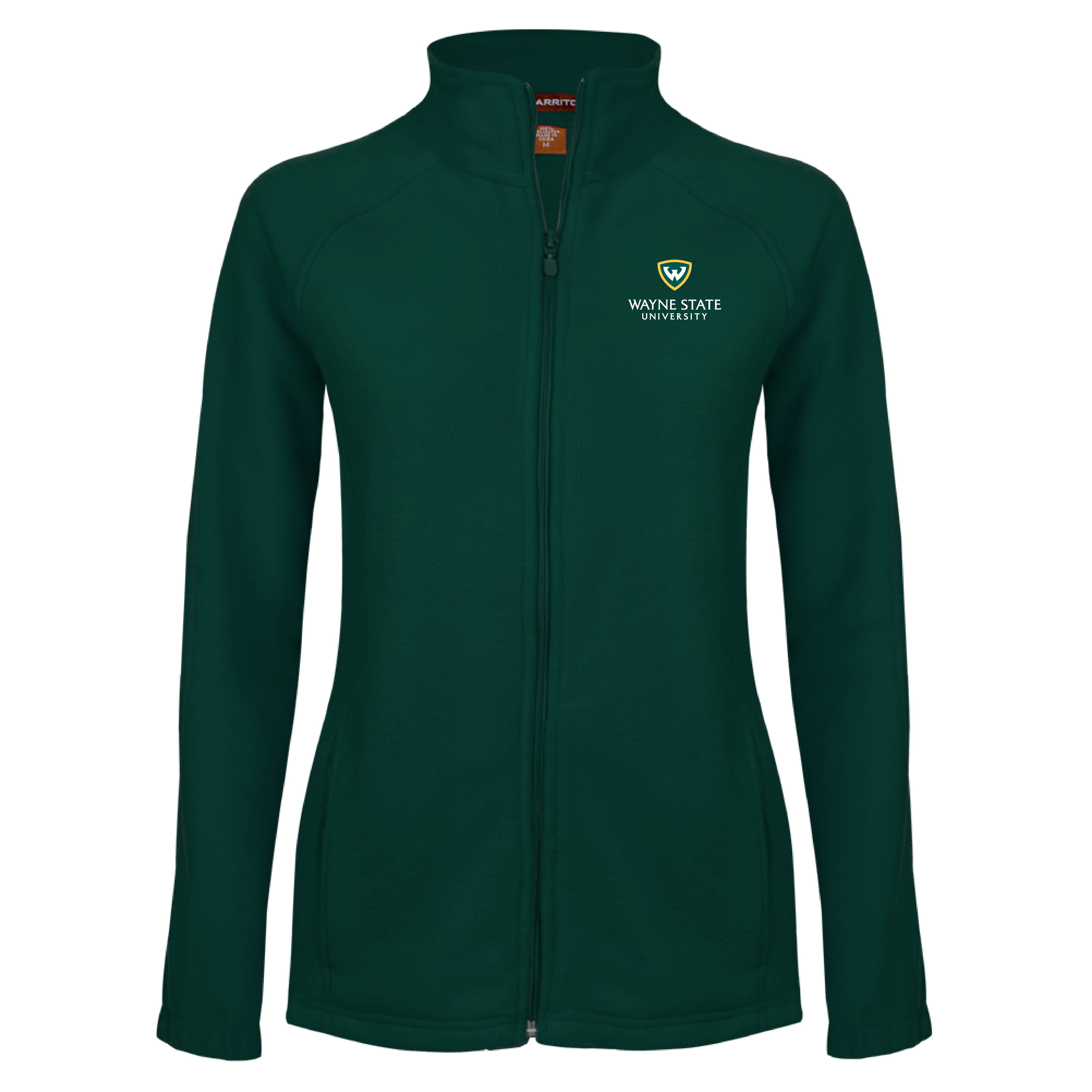 Wayne State Stacked Women's Dark Green Fleece Full Zip Jacket