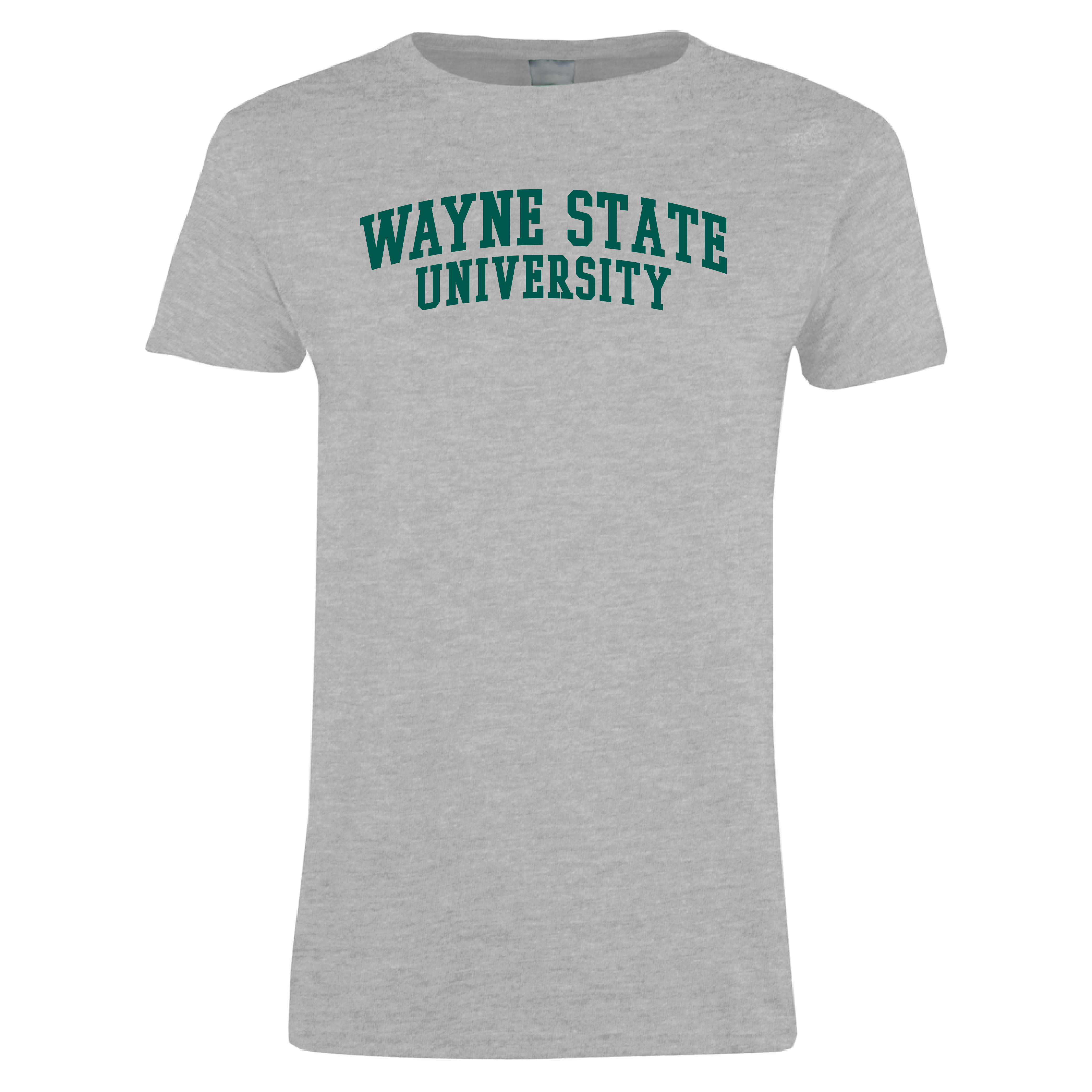 Wayne State Collegiate Arched Women's Grey Short Sleeve Tee