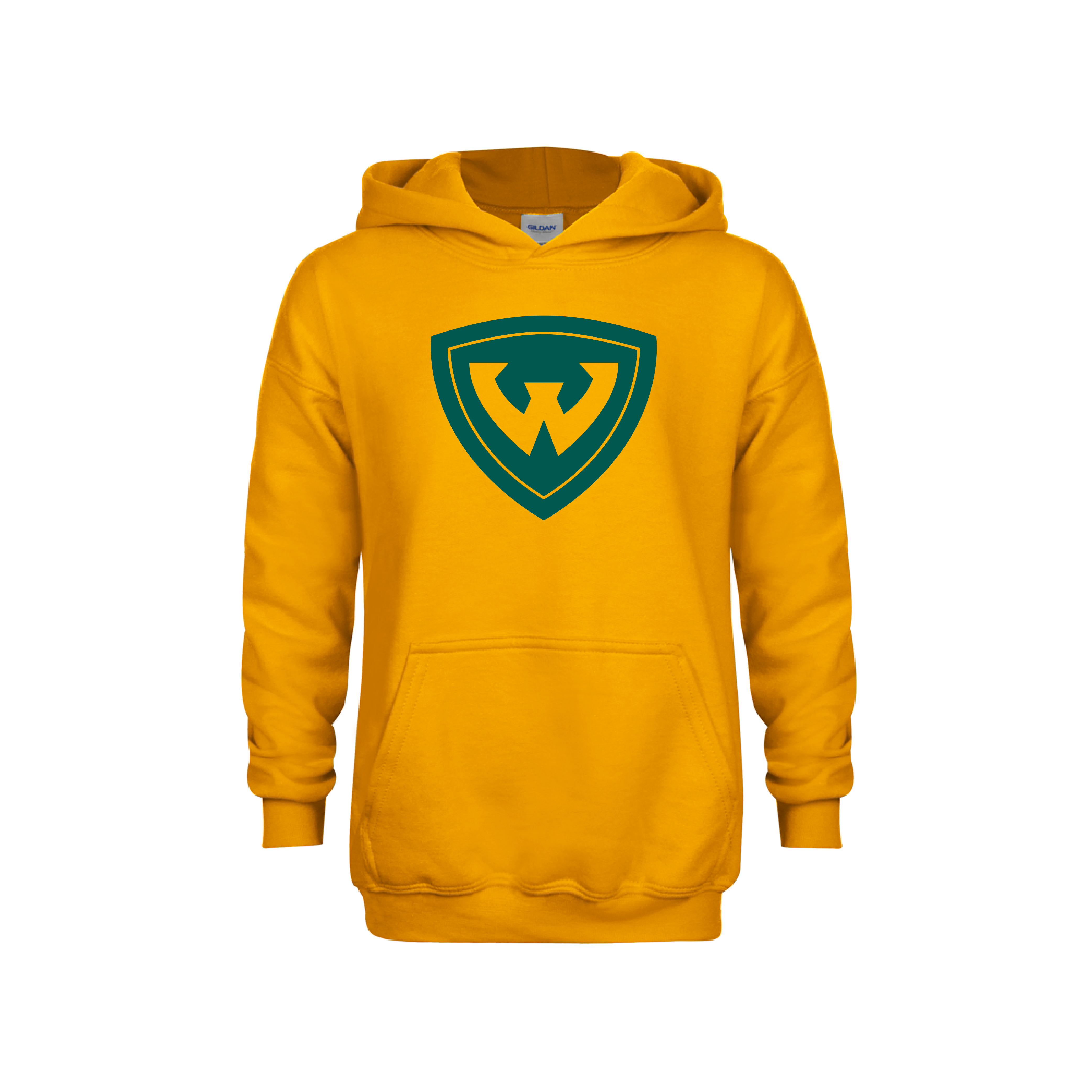 Wayne State Shield Youth Gold Fleece Hoodie