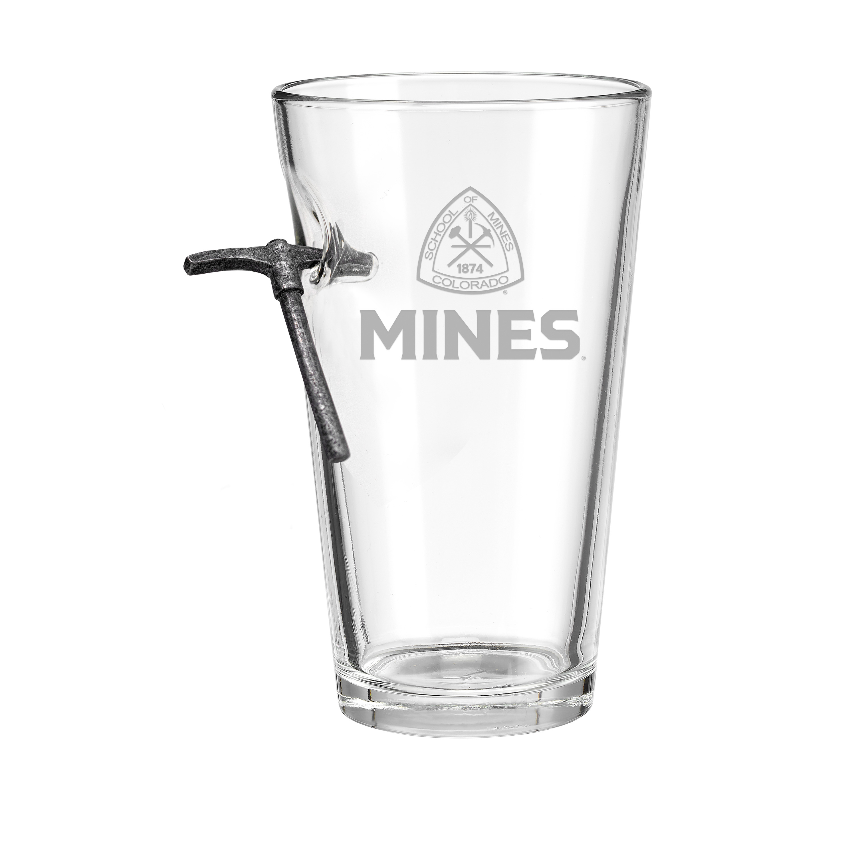 Mines Pickaxe Pint Glass