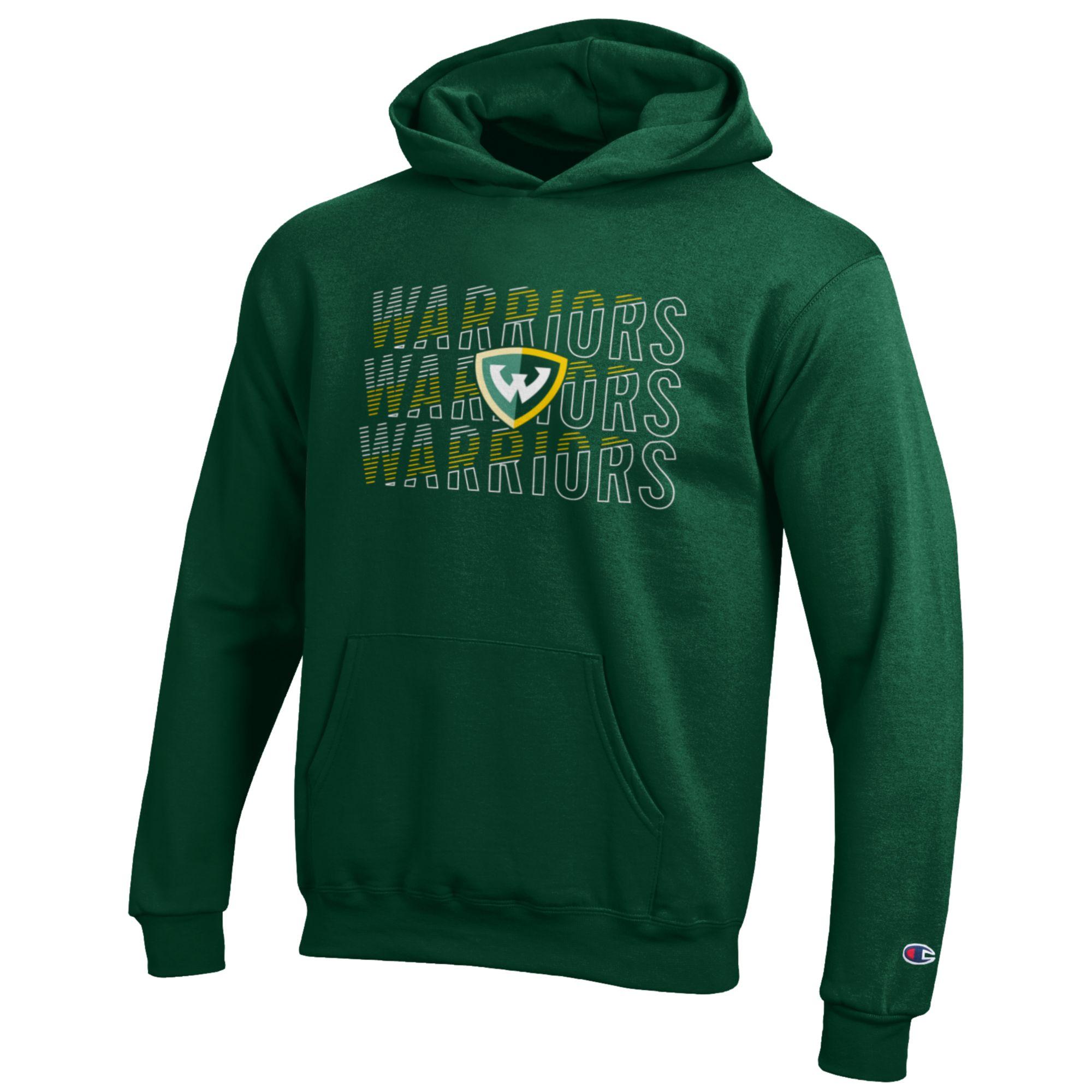 Warriors Repeat w/ WSU Shield Youth Powerblend Hooded Sweatshirt