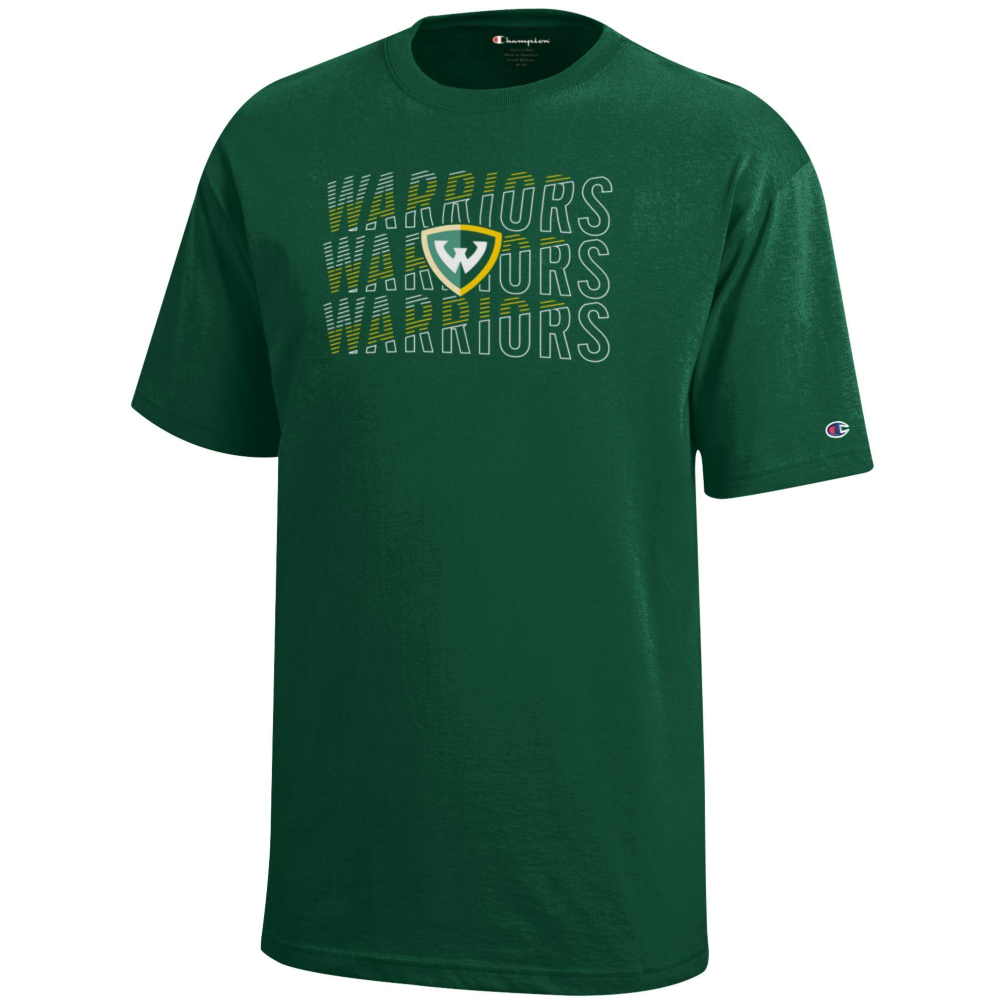 Warriors Repeat w/ WSU Shield Youth Short Sleeve Tshirt
