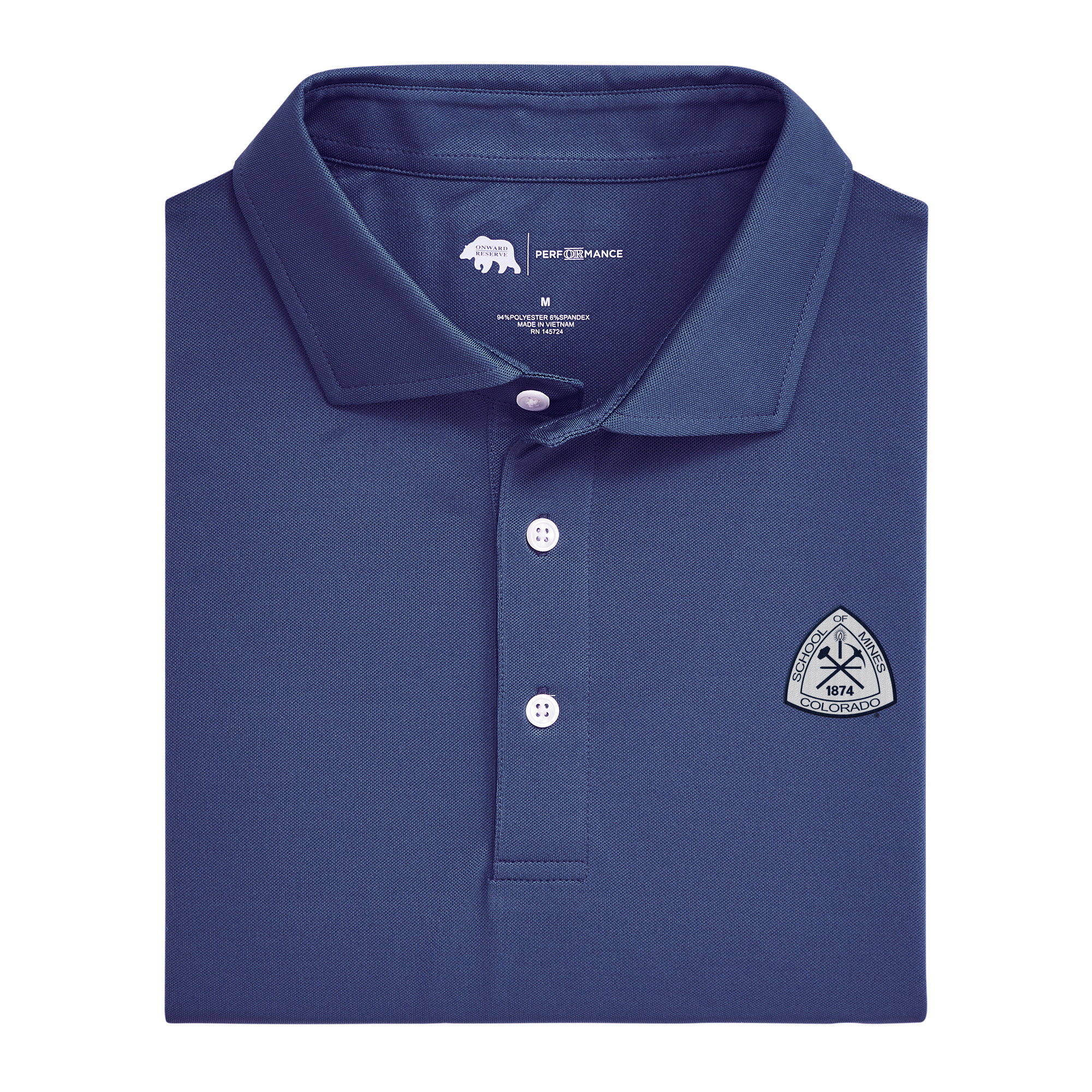 Mines Onward Reserve Solid Performance Pique Polo