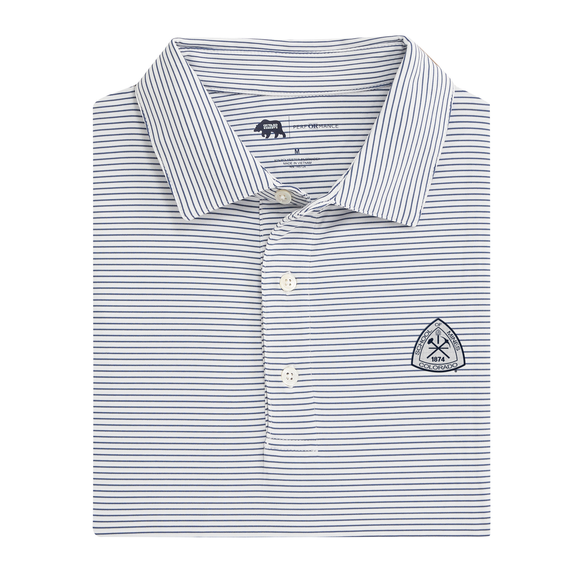 Mines Onward Reserve Birdie Stripe Performance Polo