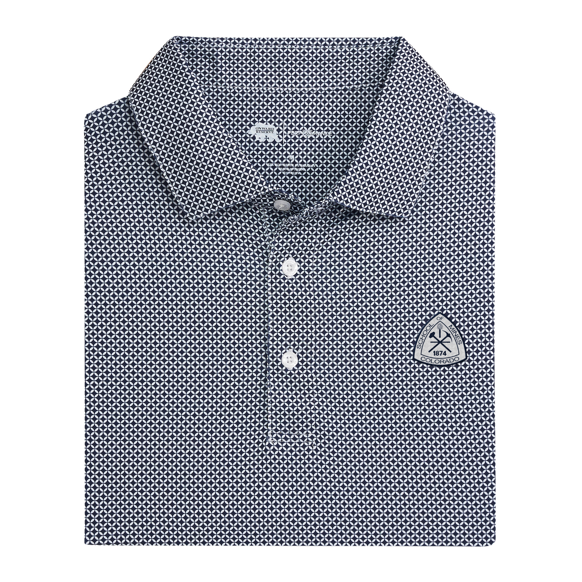 Mines Onward Reserve Scope Printed Performance Polo